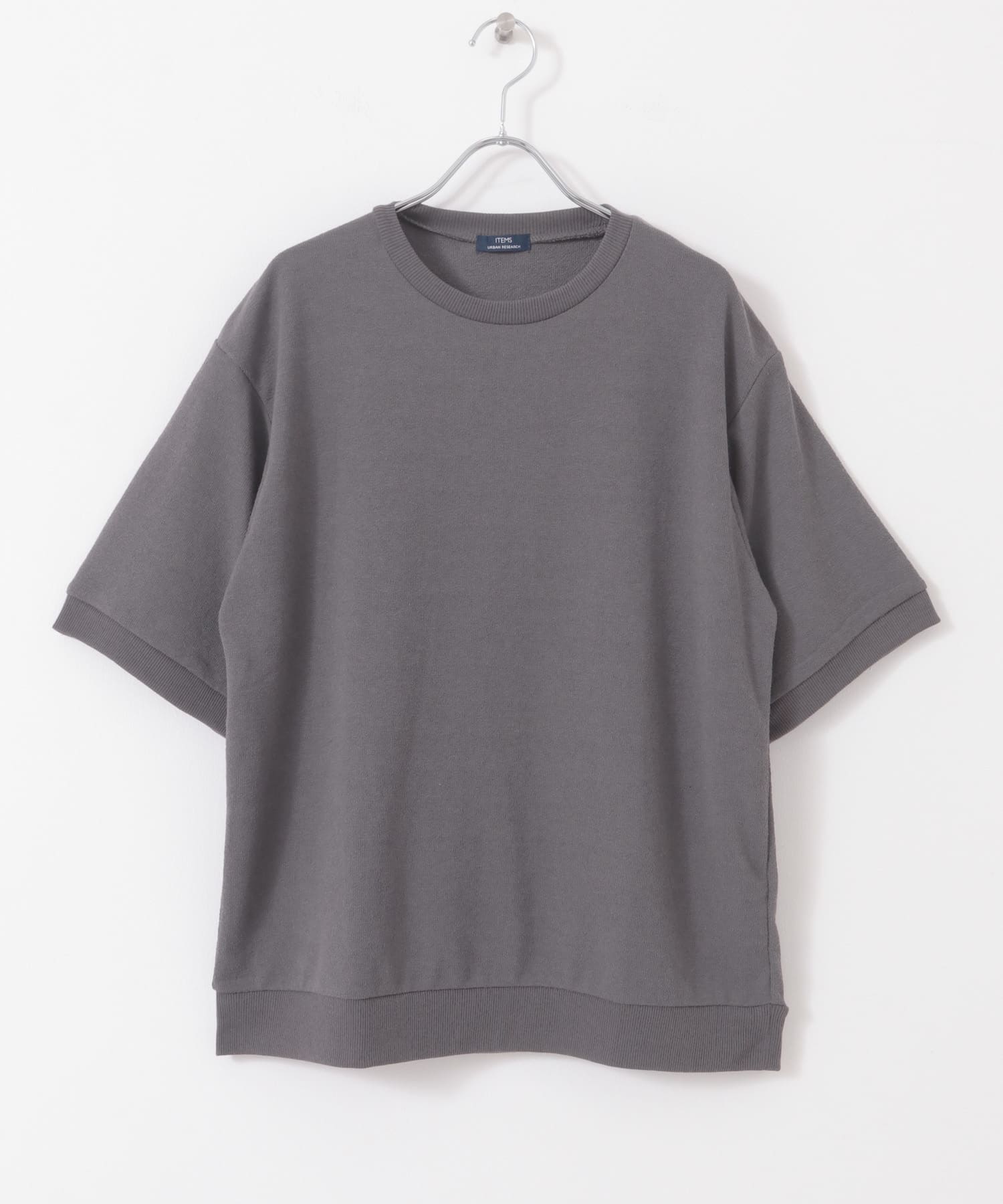 クレープジョーゼットクルーネック Tシャツ CHA S