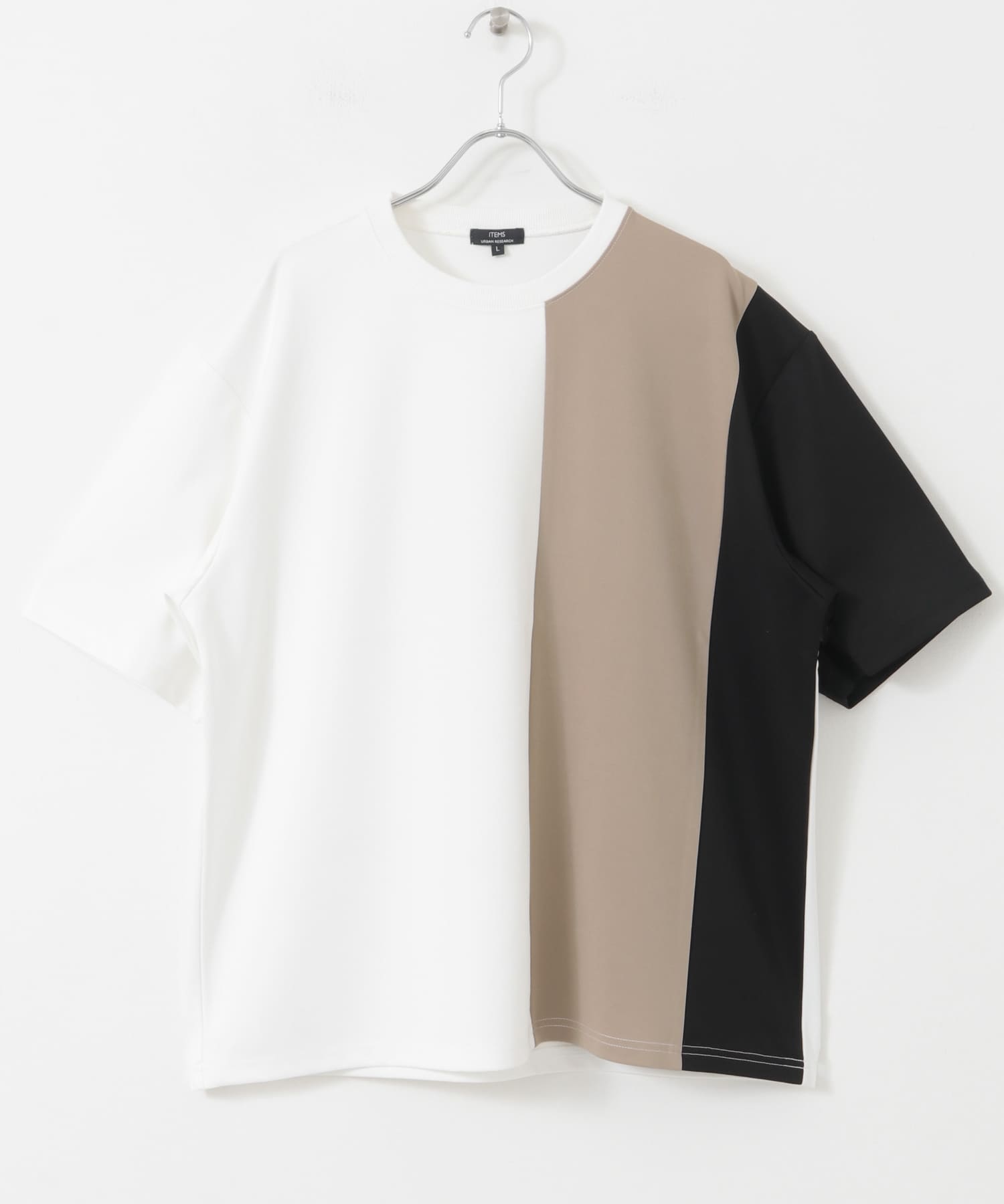 ポンチ切替ショートスリーブトップス BEG M