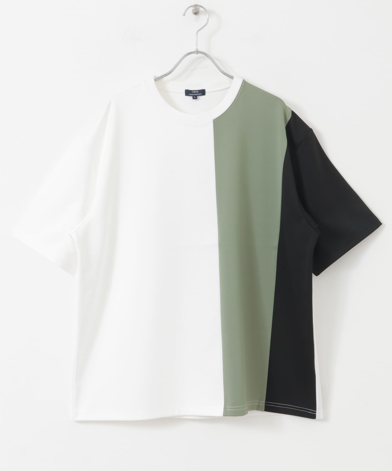 ポンチ切替ショートスリーブトップス GRN M