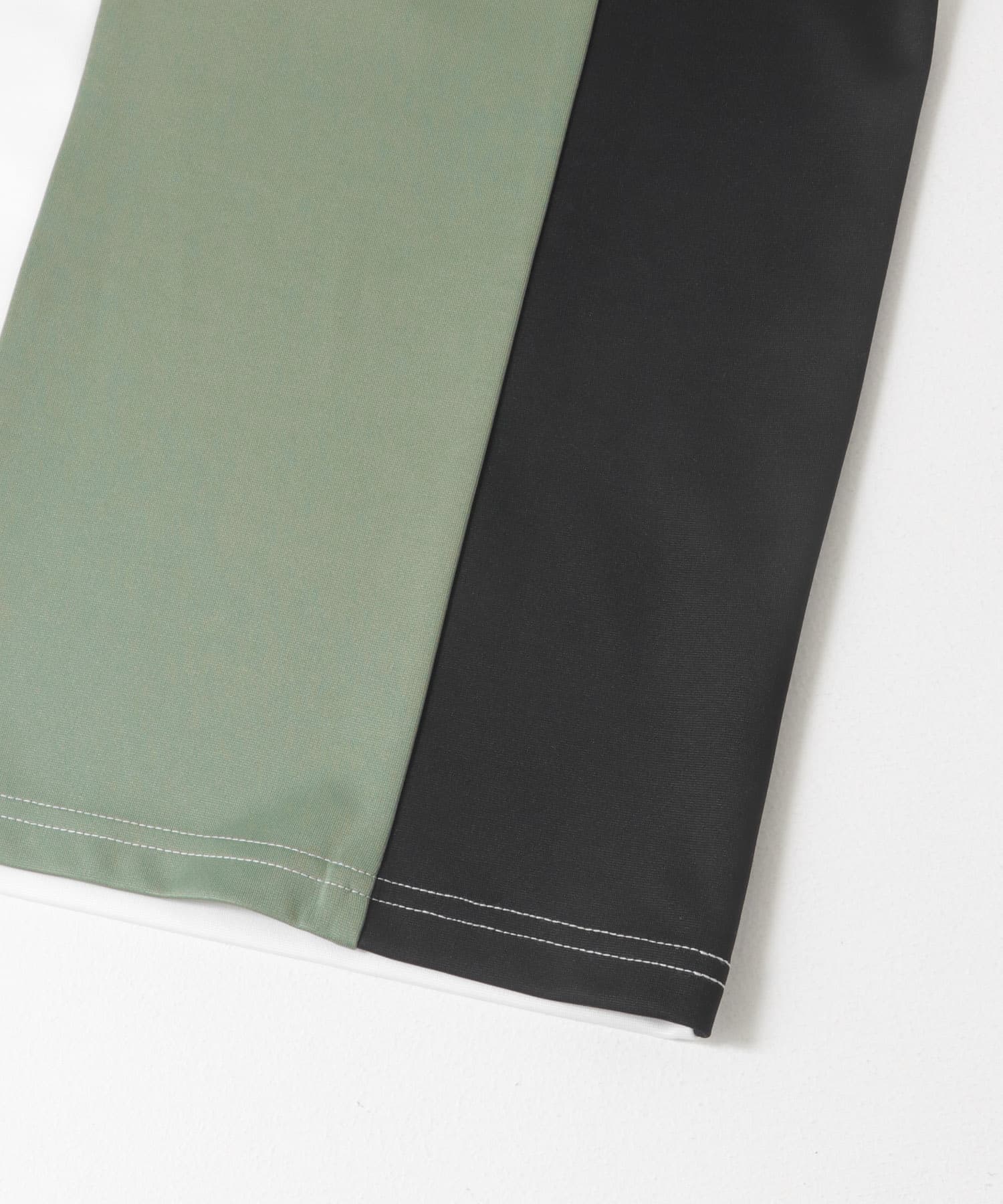 ポンチ切替ショートスリーブトップス GRN M