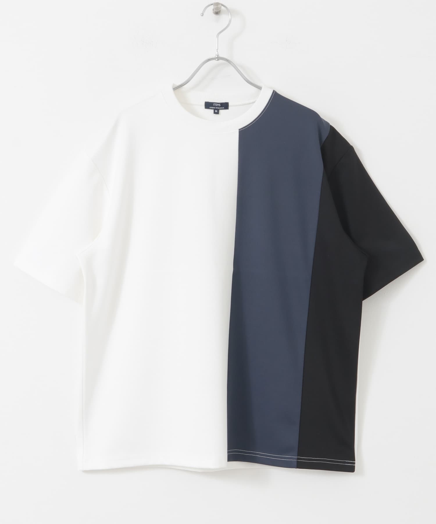 ポンチ切替ショートスリーブトップス NVY M