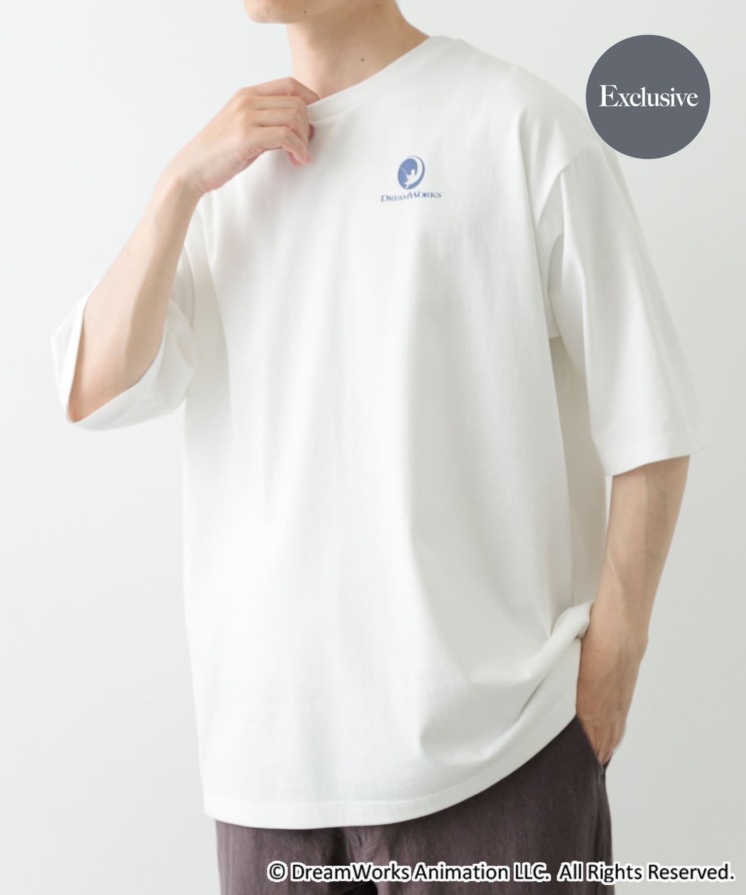 『別注』ワンポイント企業ロゴTシャツ DRW/WH M
