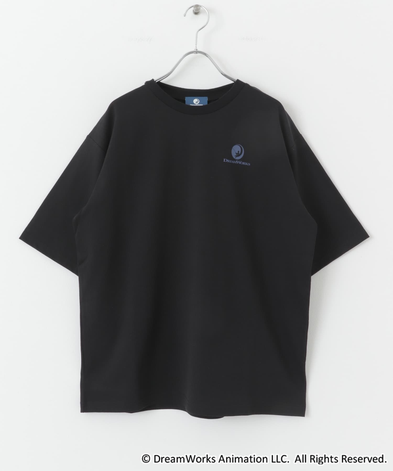 『別注』ワンポイント企業ロゴTシャツ DRW/BK M
