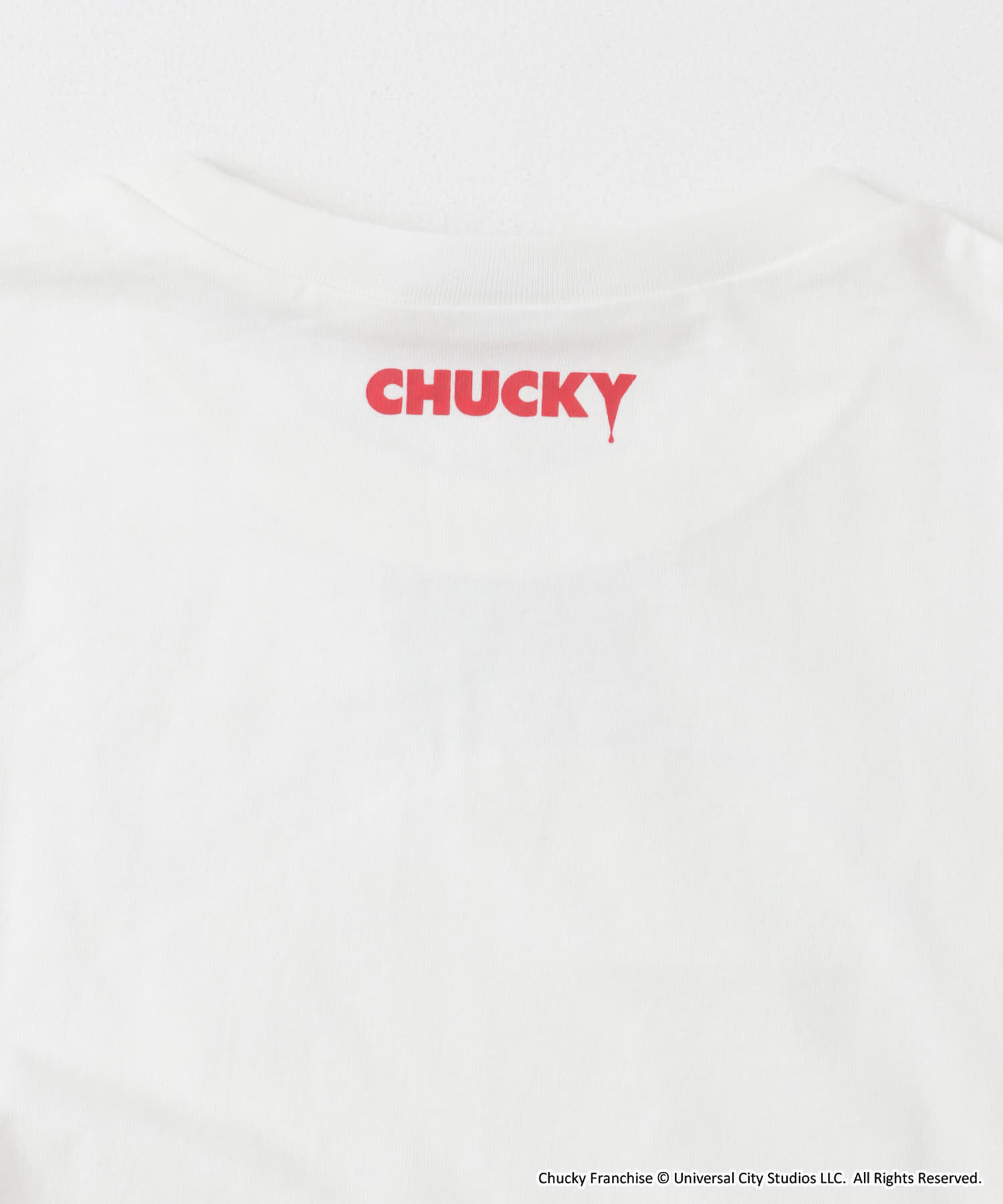 『別注』ホラーMOVIEプリントTシャツ CHU WHT M