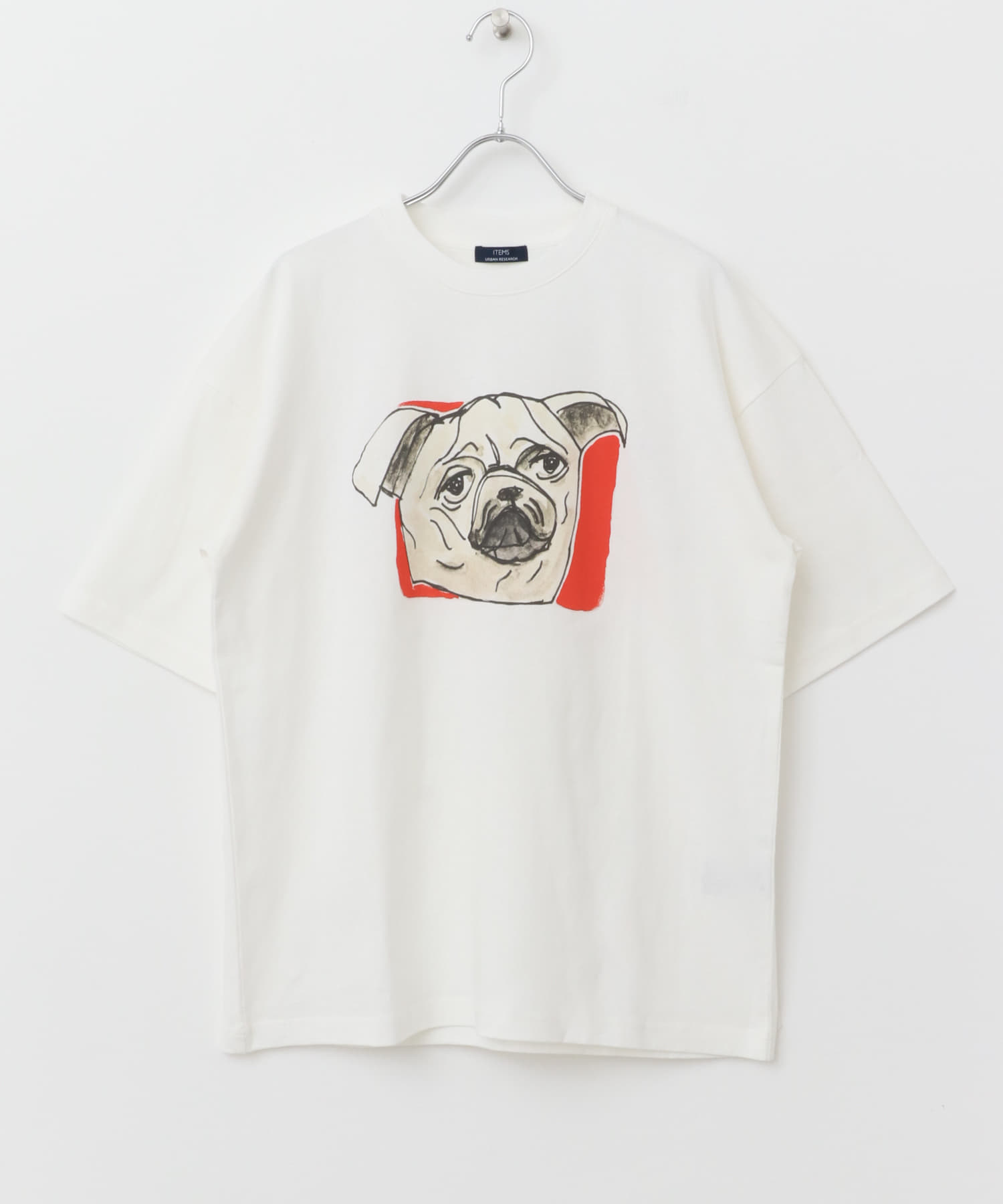 BEN LENOVITZ Dog Print T-shirts FACE WHT M