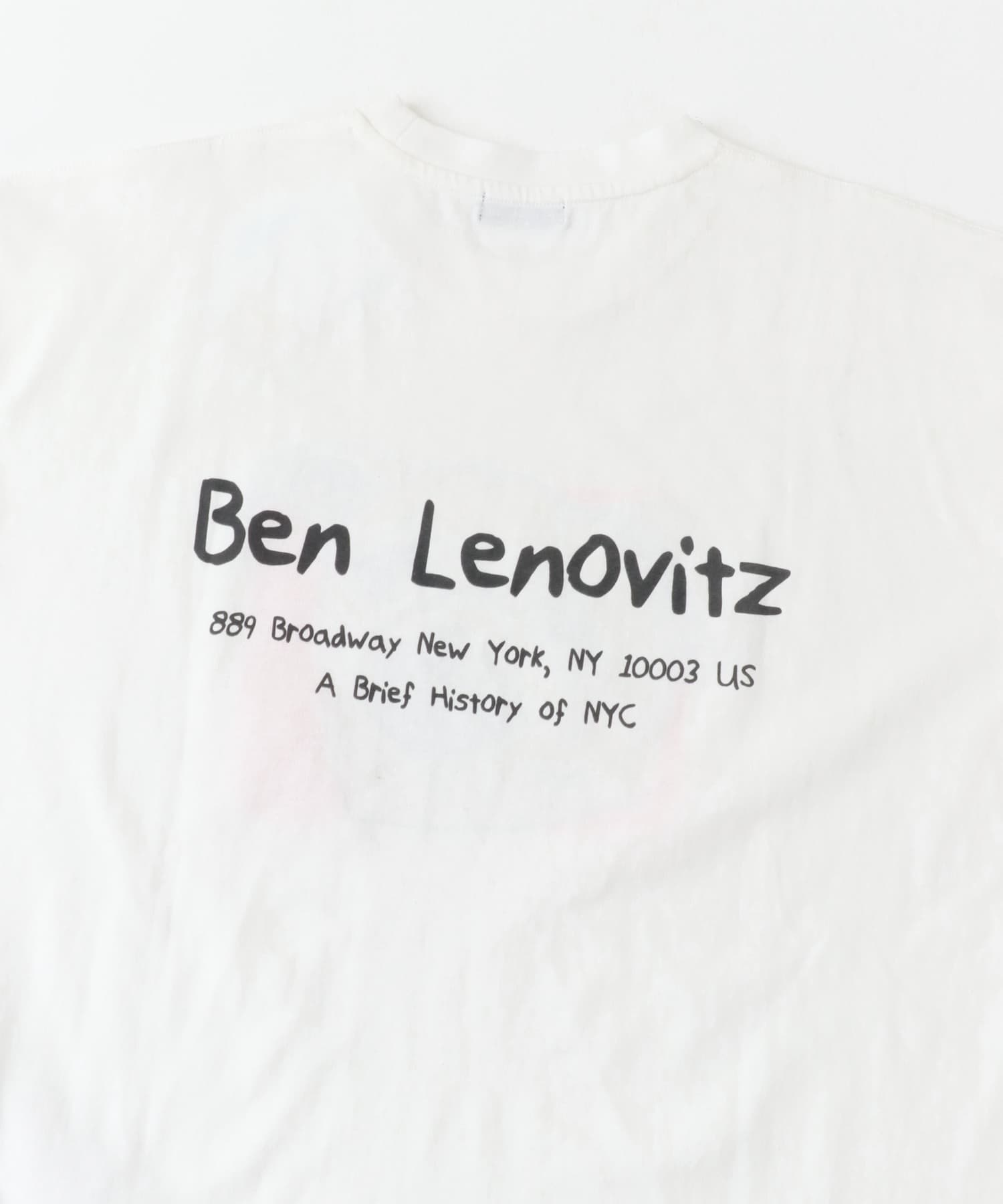 BEN LENOVITZ Dog Print T-shirts FACE WHT M