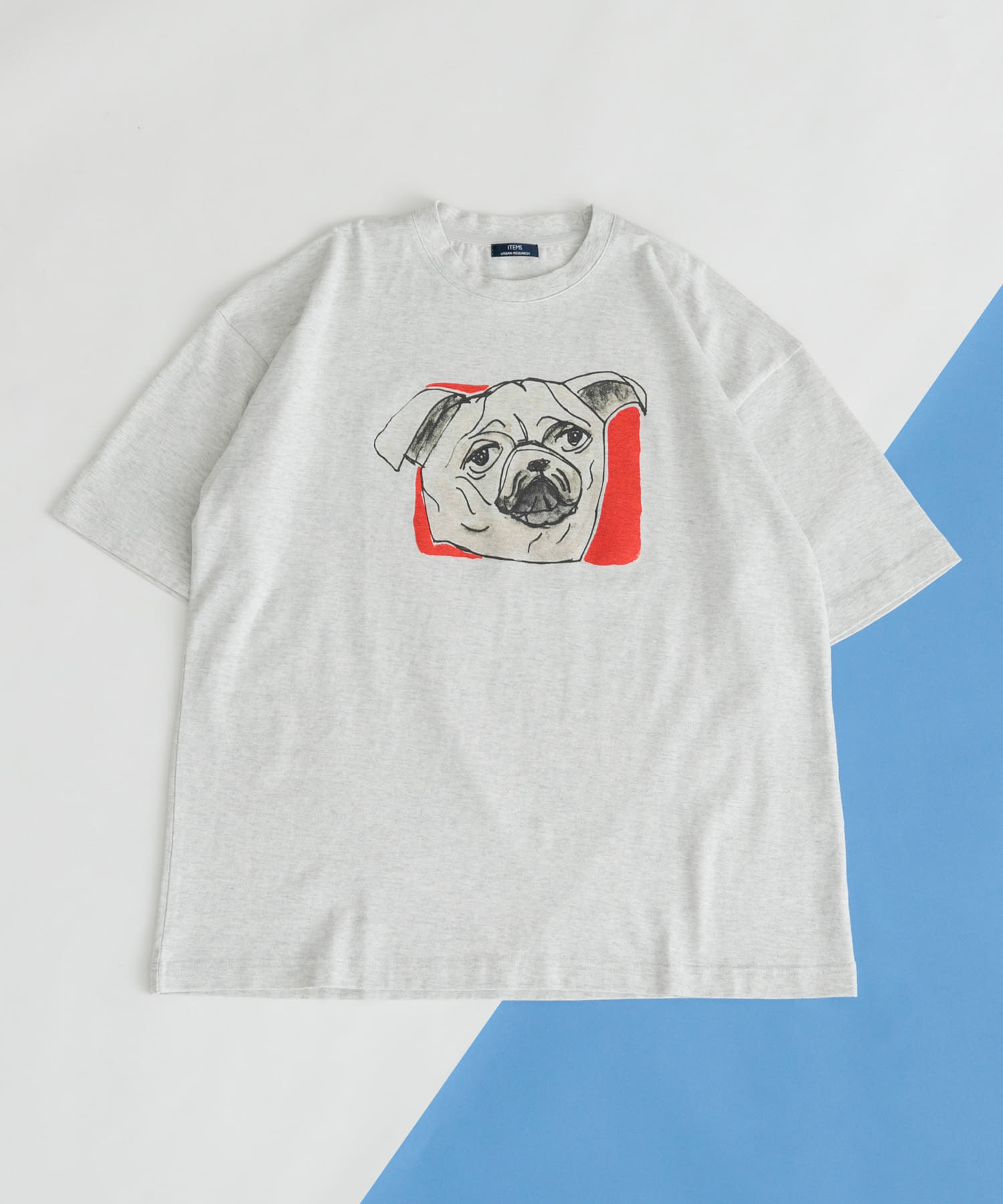 BEN LENOVITZ Dog Print T-shirts FACE GRY M