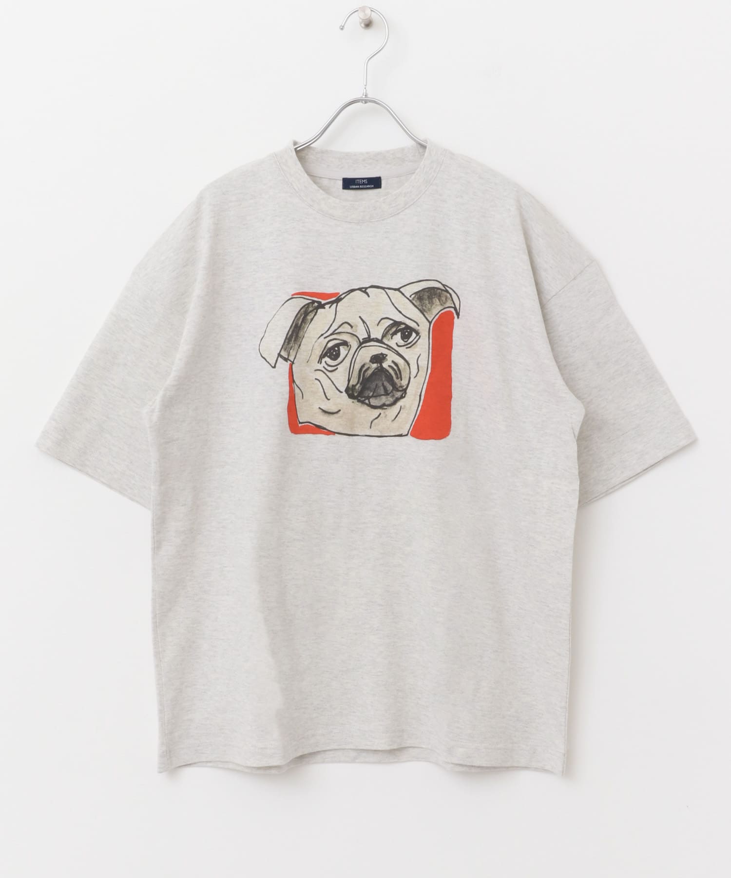 BEN LENOVITZ Dog Print T-shirts FACE GRY M