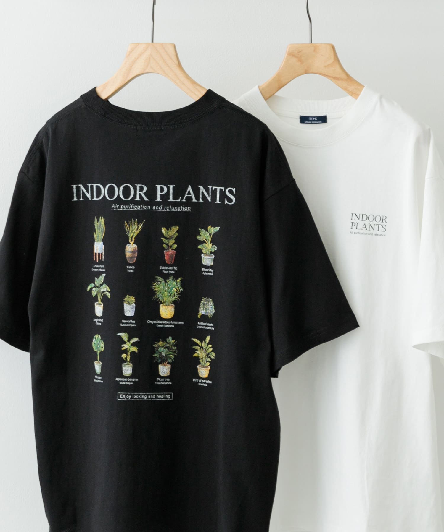 PlantsバックプリントusedライクTシャツ BLK M