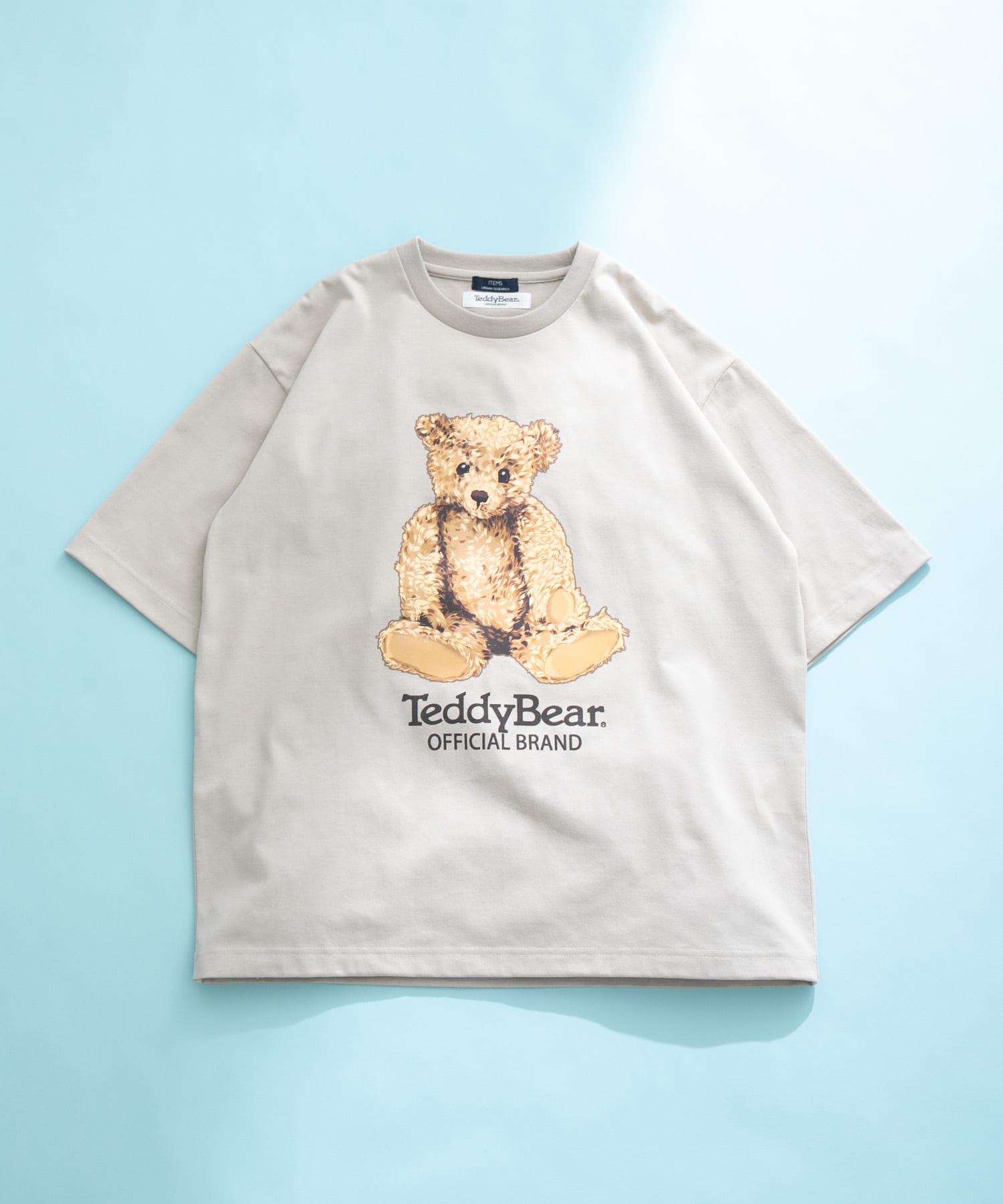 Teddy Bear クルーネックプリントTシャツ BEG M