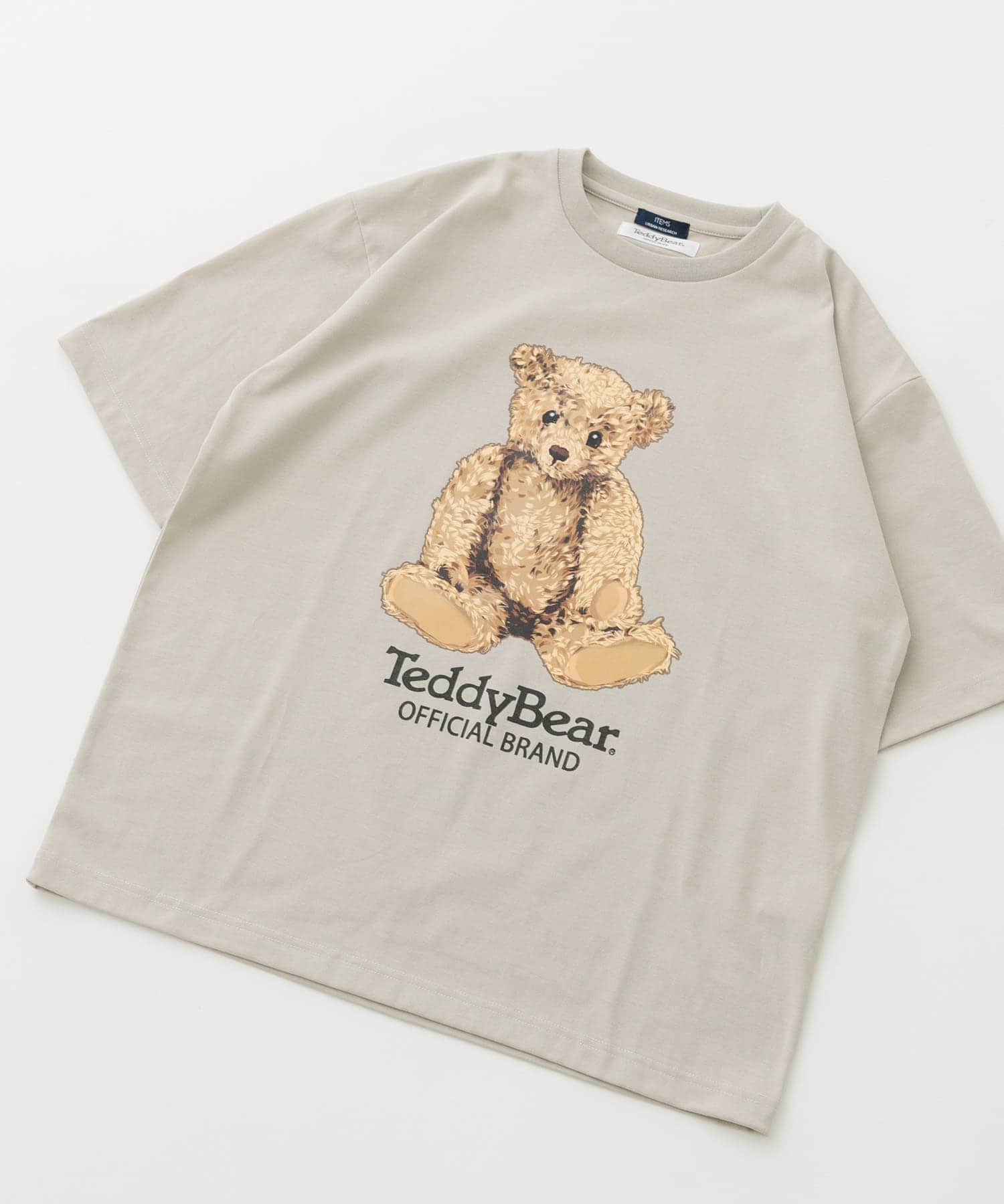Teddy Bear クルーネックプリントTシャツ BEG M