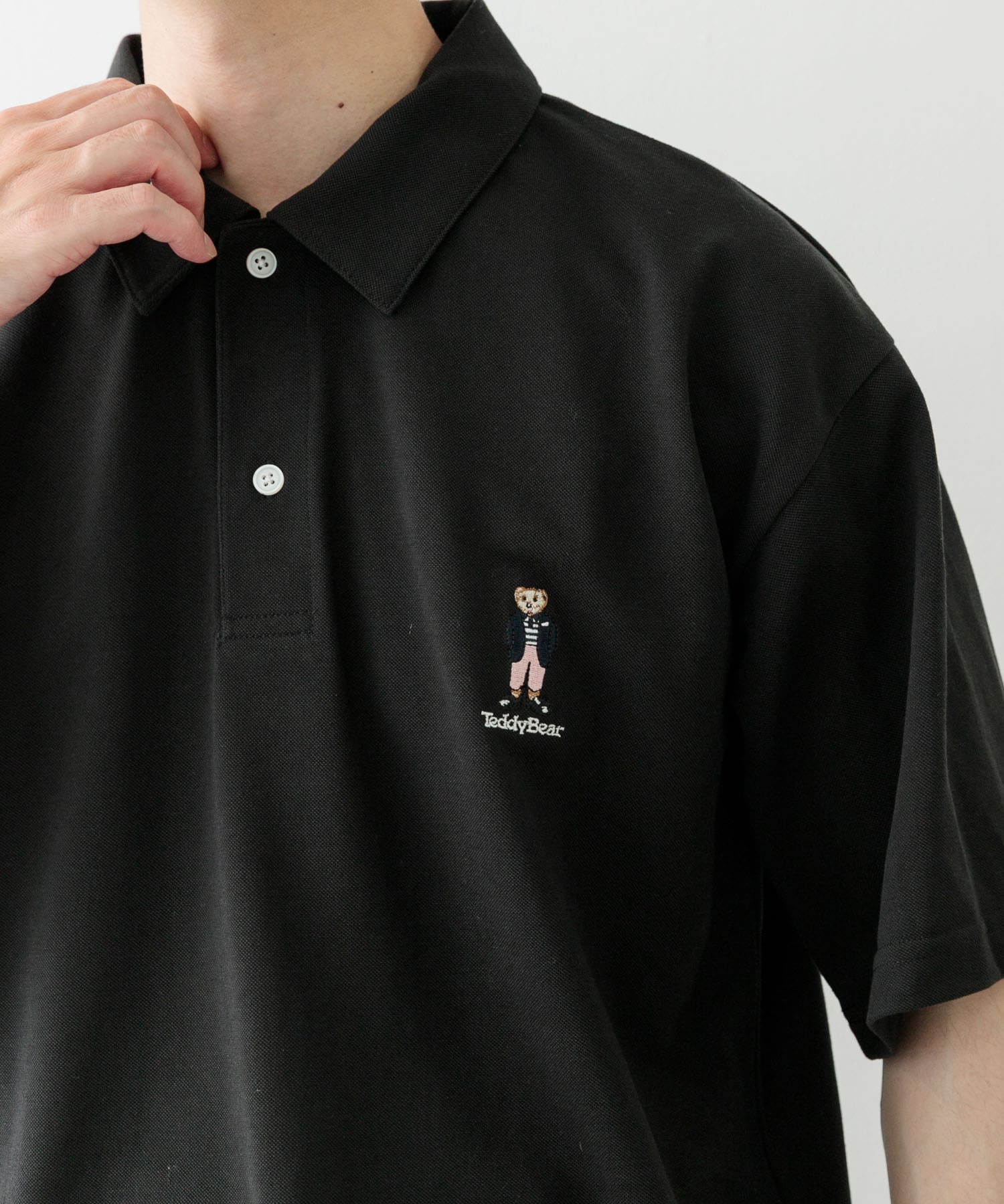 Teddy Bear ワンポイント刺繍ポロシャツ(M WHT): トップス｜URBAN