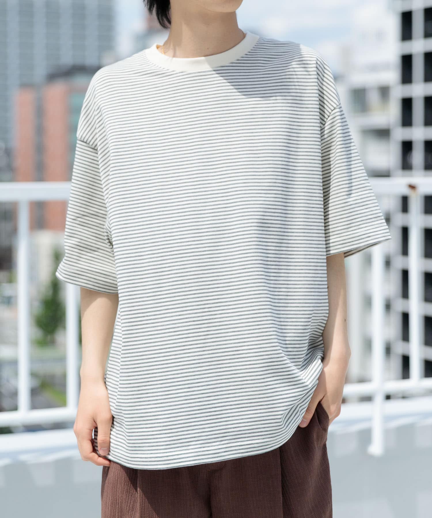 ミジンボーダー天竺半袖T-Shirts