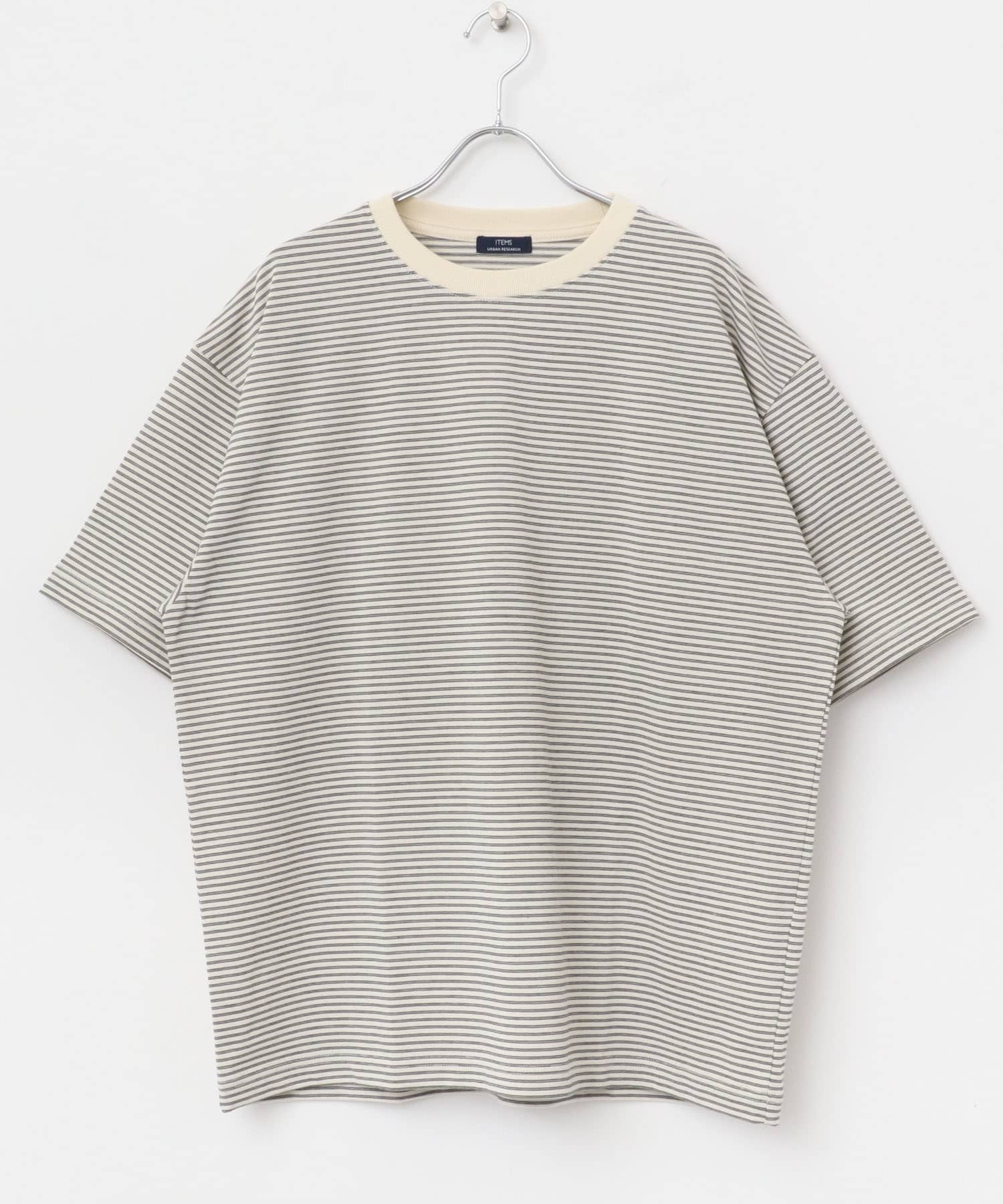 ミジンボーダー天竺半袖T-Shirts WHT M