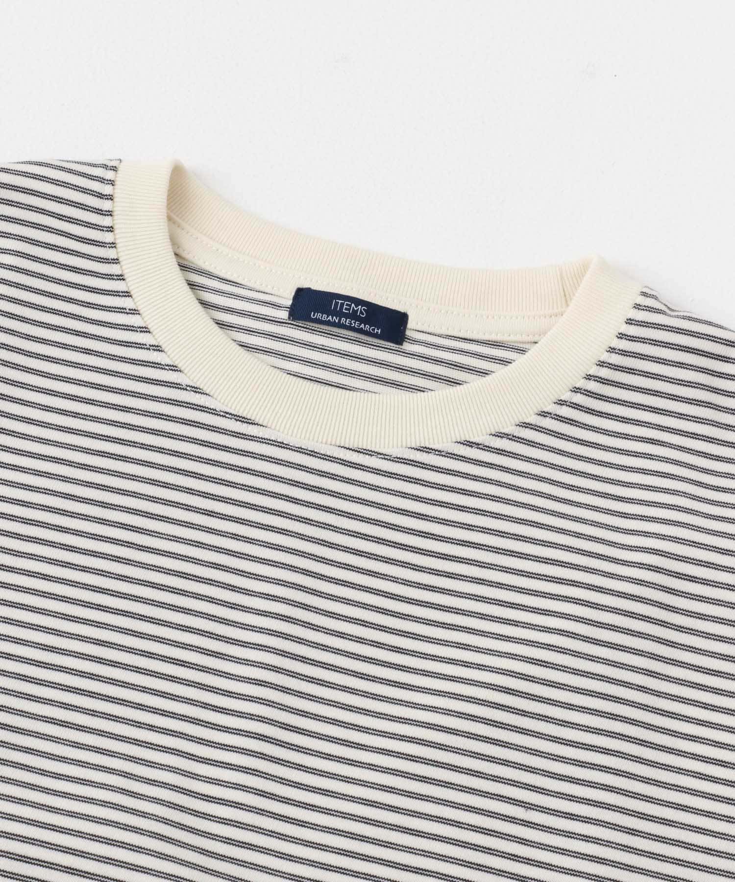 ミジンボーダー天竺半袖T-Shirts WHT M