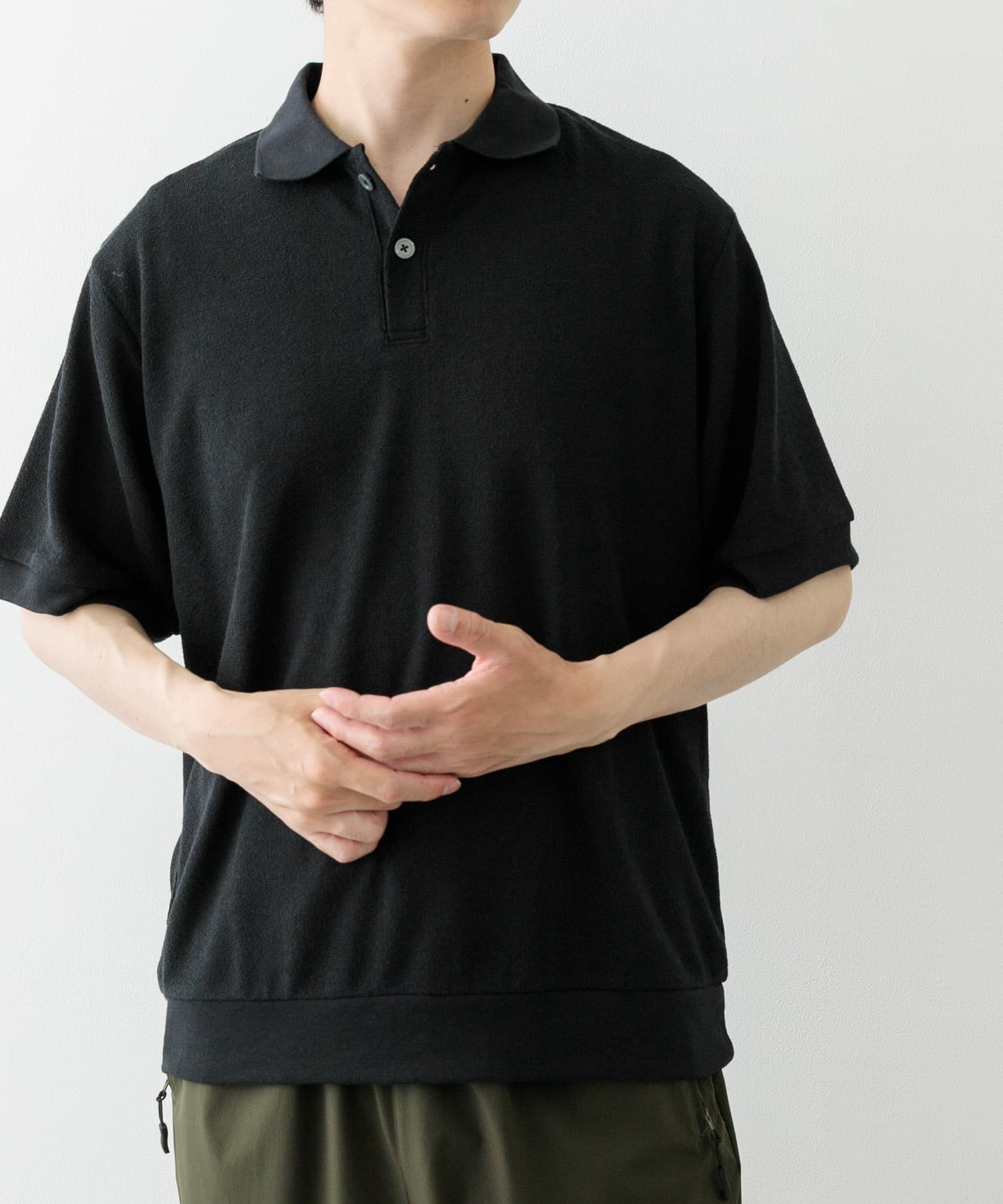 クレープジョーゼットポロシャツ(M KHK): トップス｜URBAN RESEARCH