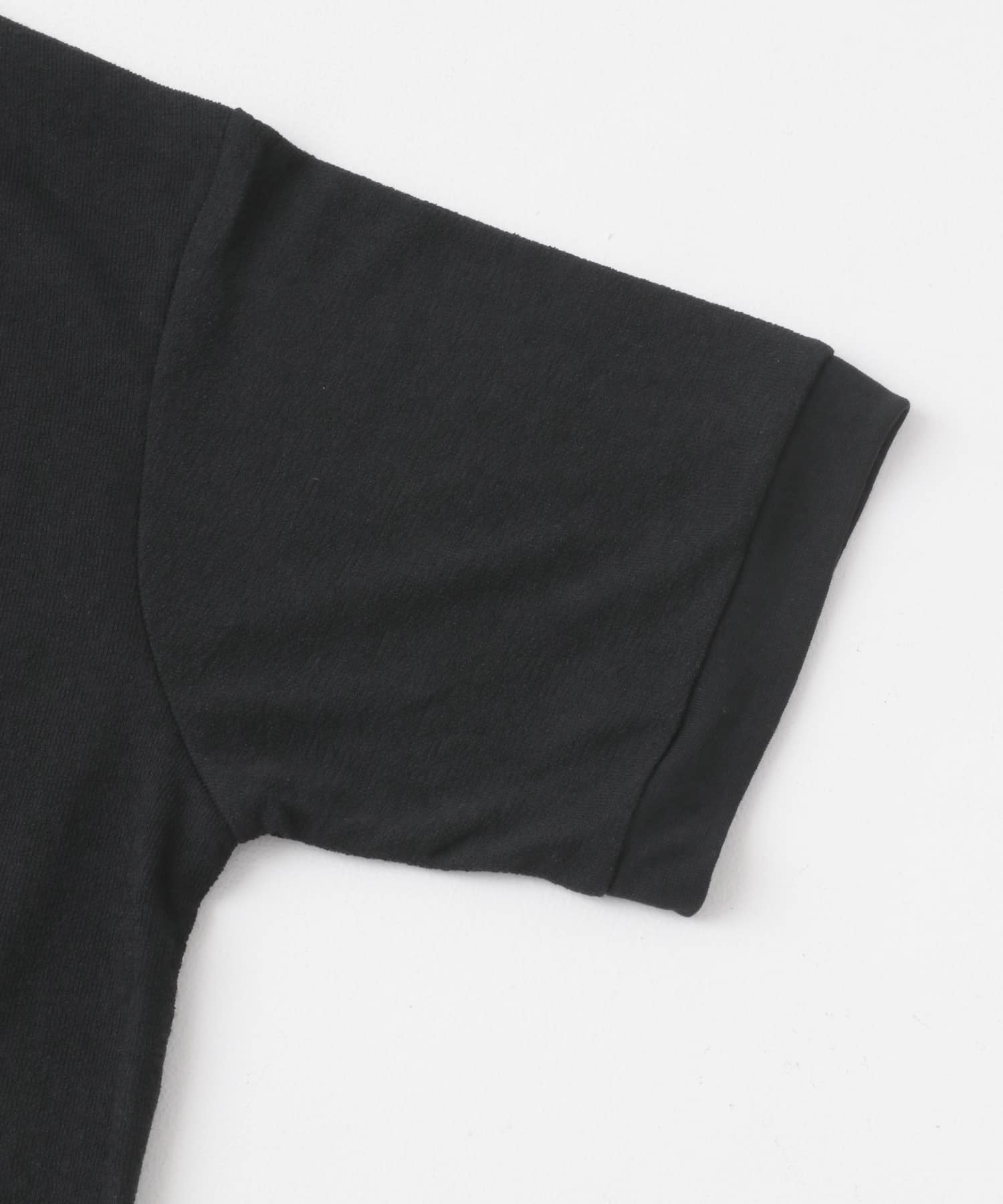 クレープジョーゼットポロシャツ BLK M