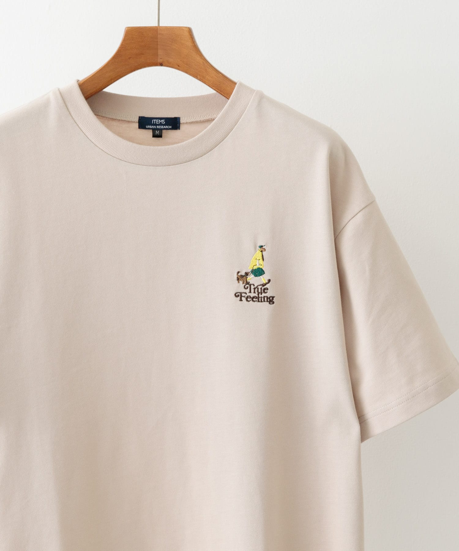 ojisampo 刺繍Tシャツ BEG M