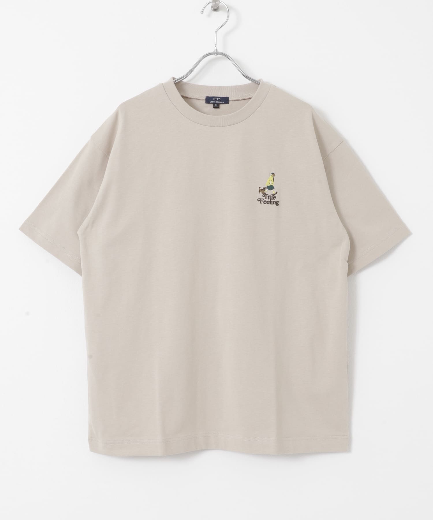 ojisampo 刺繍Tシャツ BEG M