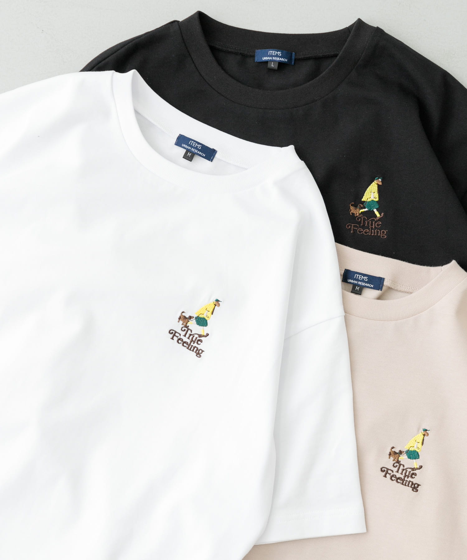 ojisampo 刺繍Tシャツ WHT L