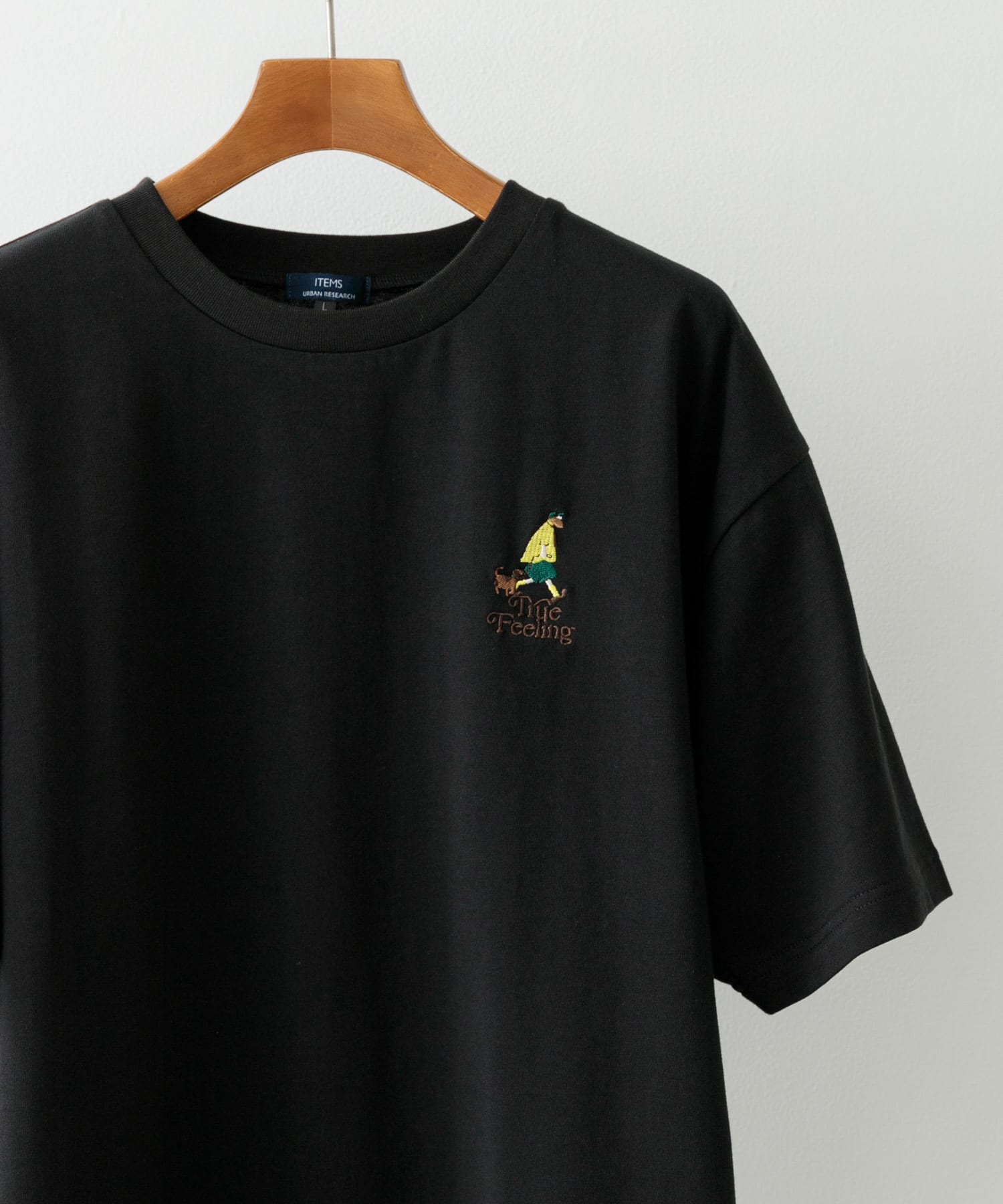 ojisampo 刺繍Tシャツ BLK M