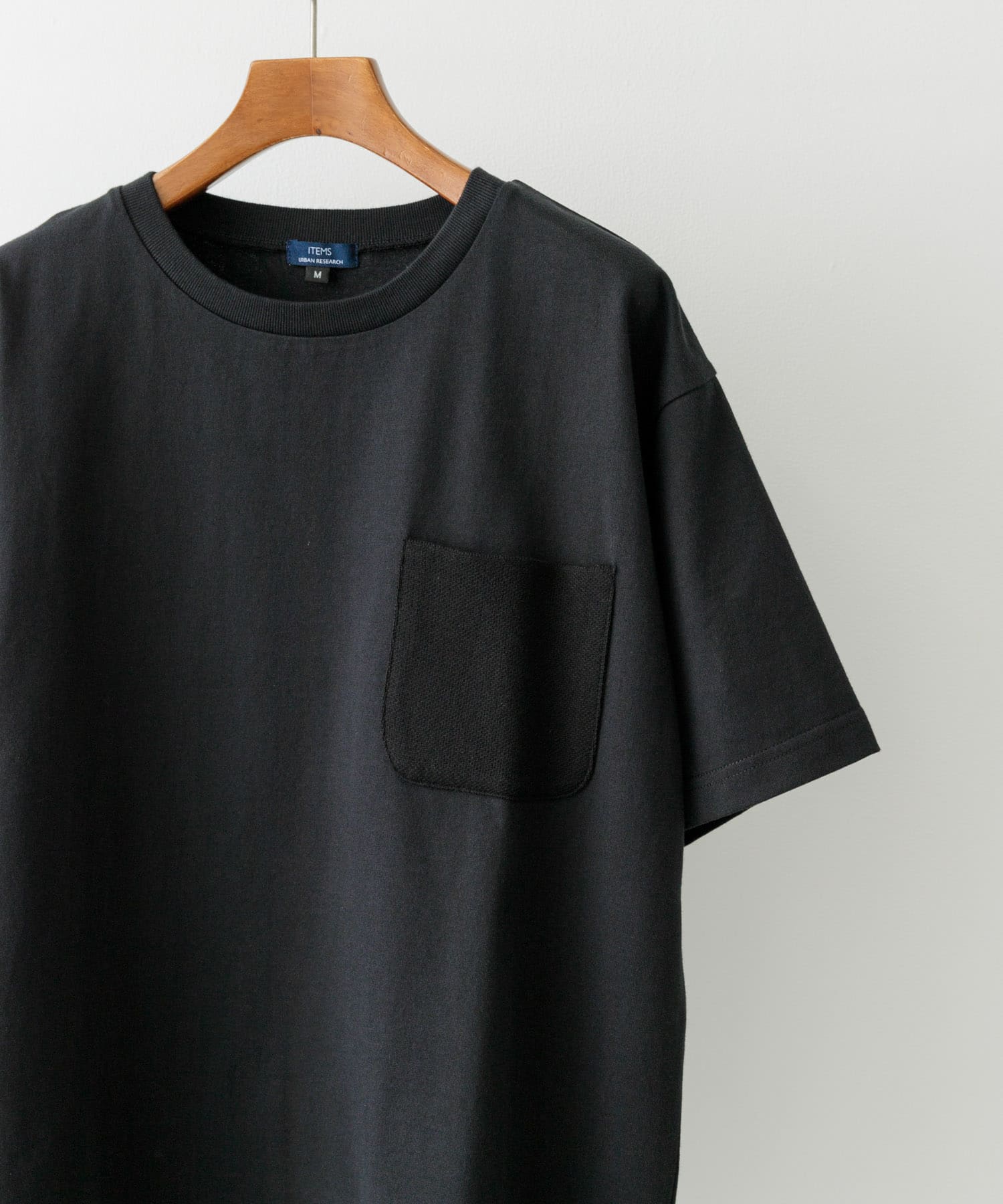 ポケット切替クルーネックTシャツ