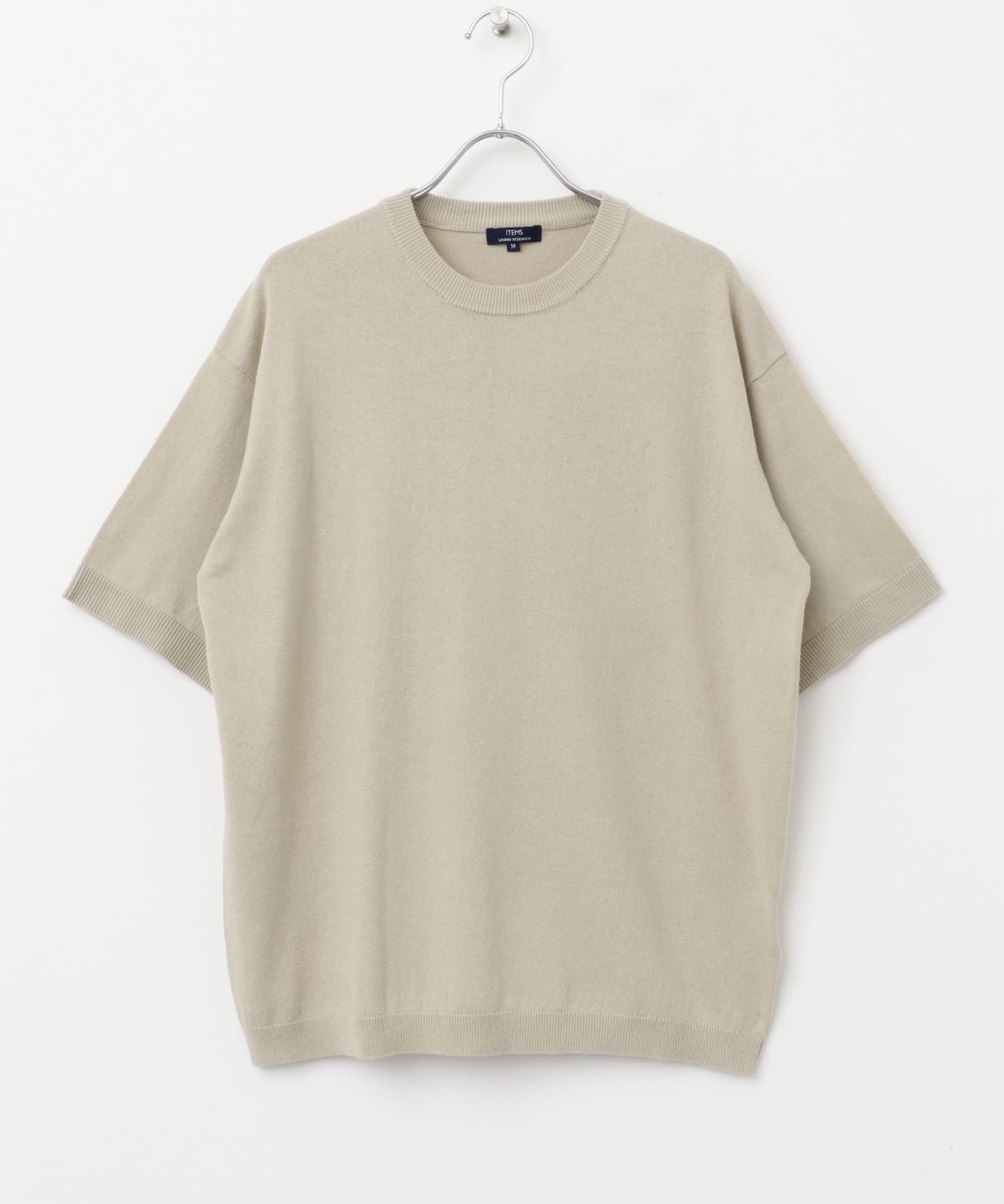 コットンリネンクルーネックサマーニット IVO M