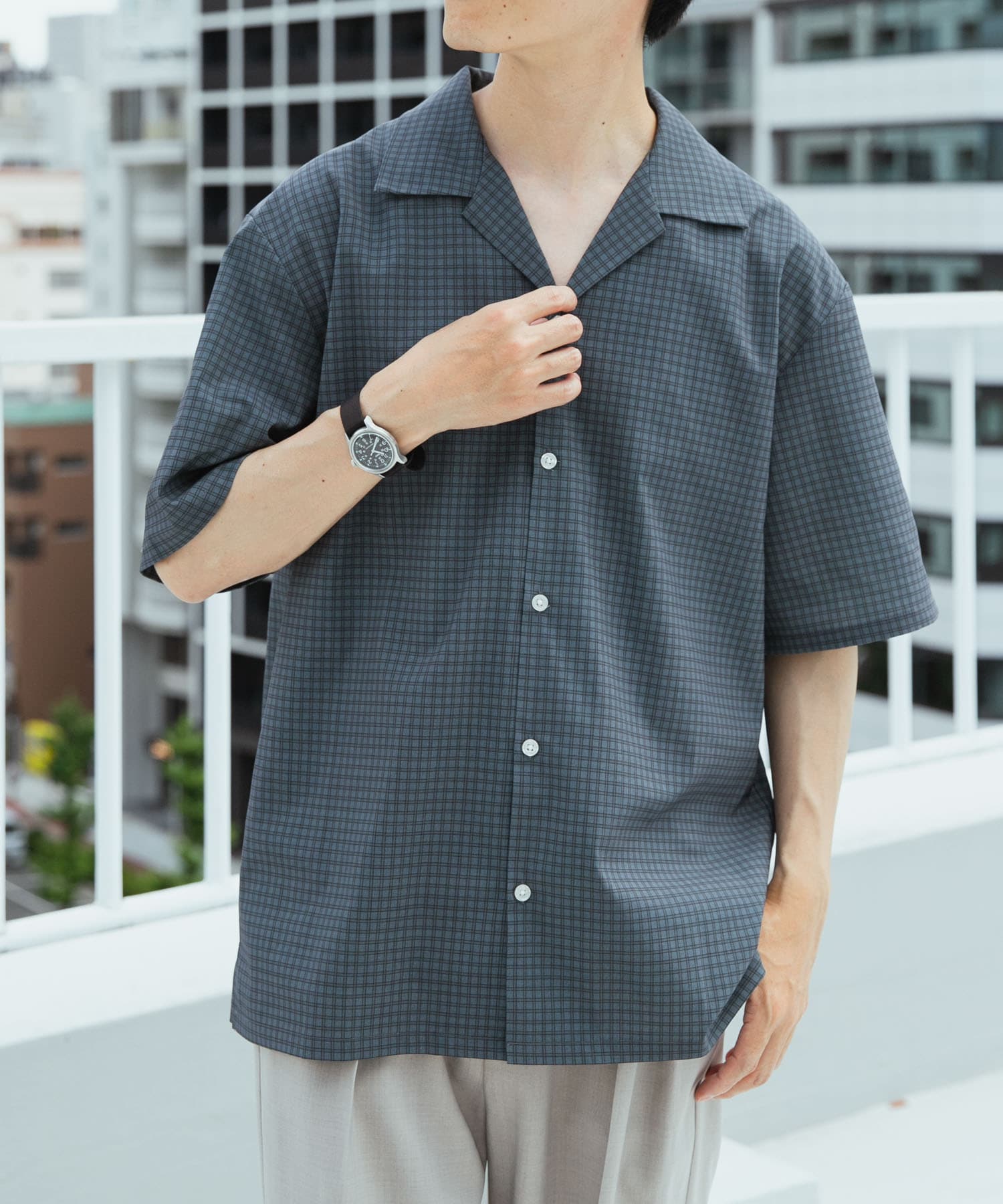 Tattersall Open Collar shirts