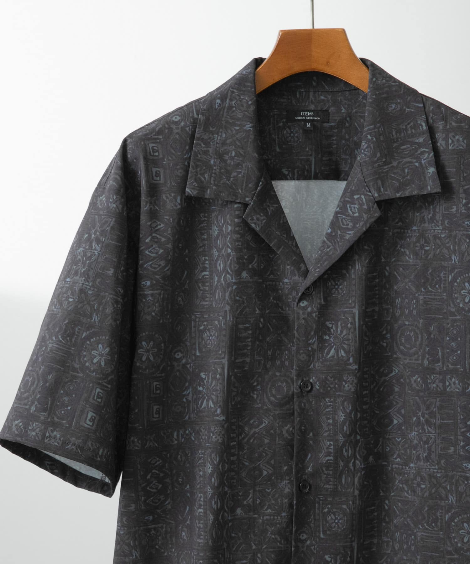 Batik Print Open Collar shirts