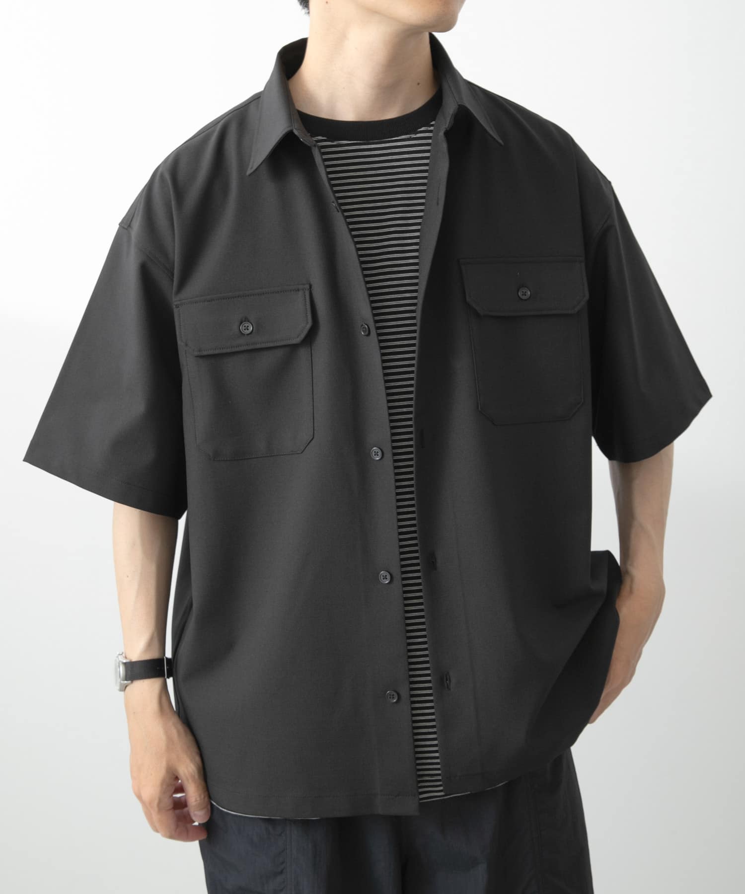ULショートスリーブシャツ　ネイビー　Lサイズ　新品未使用 UL Short Sleeve Shirt | 山と道 U.L. HIKE & BACKPACKING