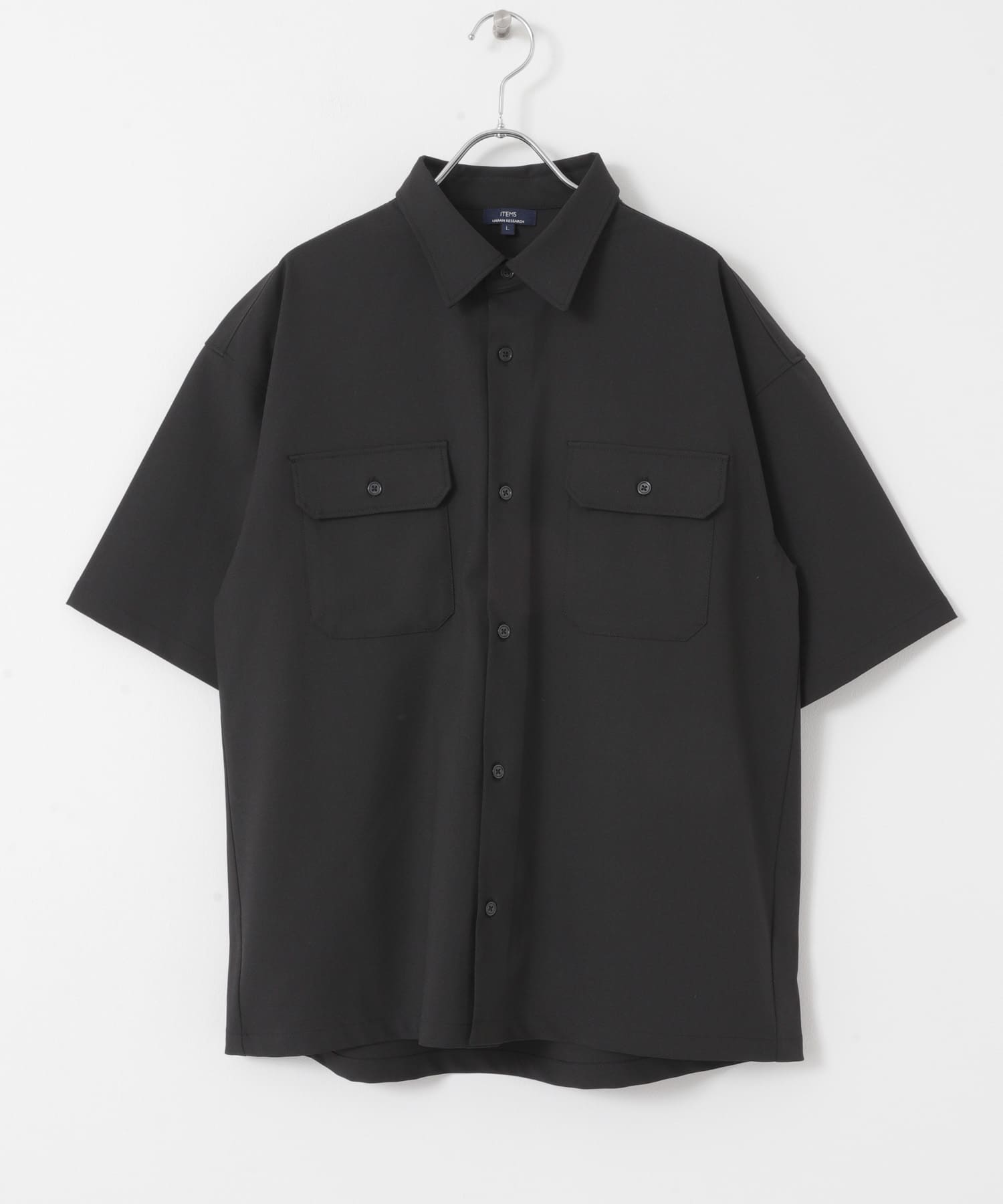 ダブルポケットワークショートスリーブシャツ BLK M