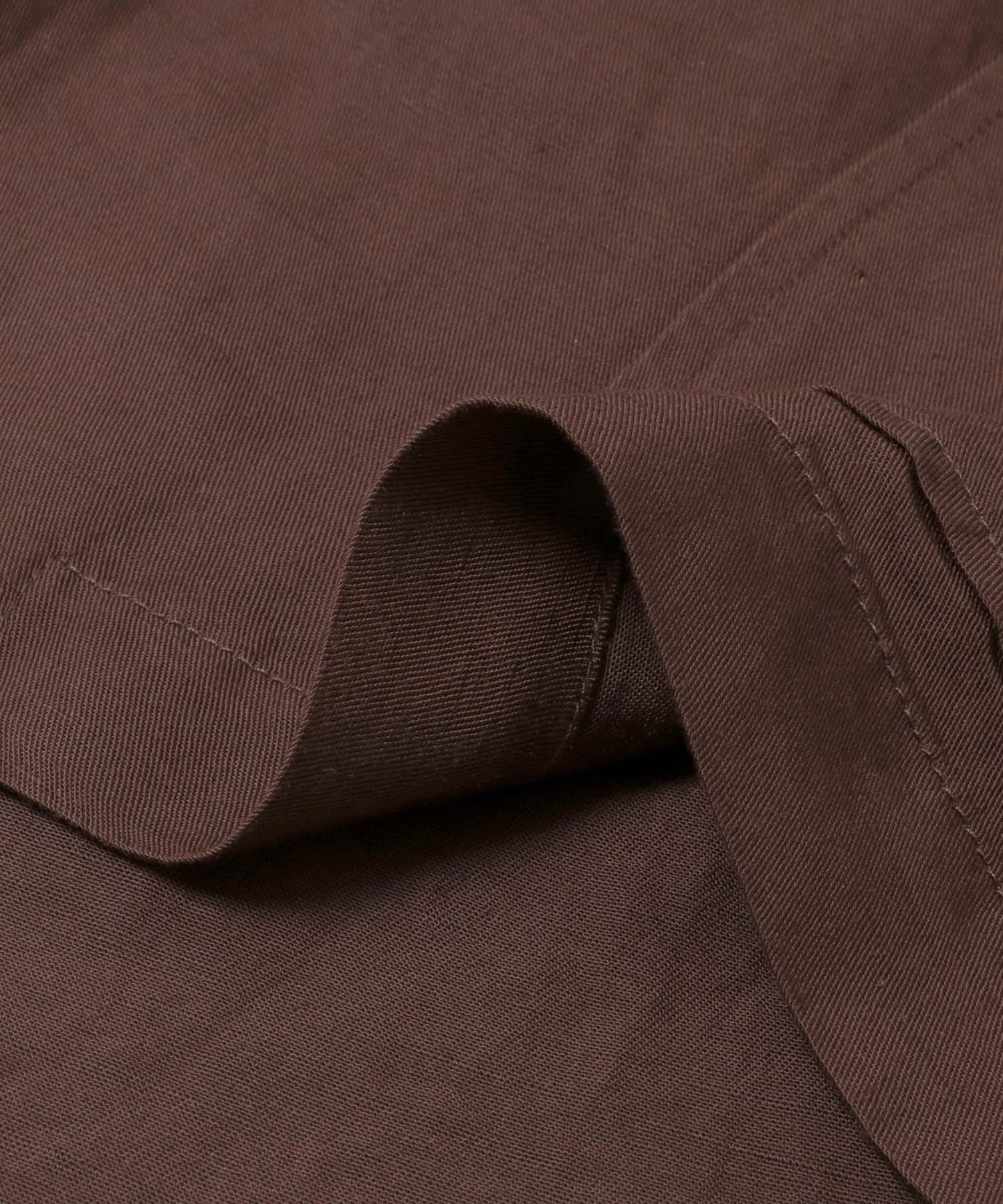 Linen Blend Tailored Shirts Jacket BRN M