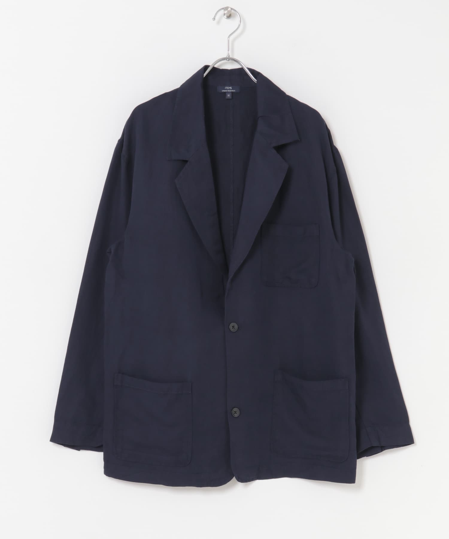 Linen Blend Tailored Shirts Jacket NVY M