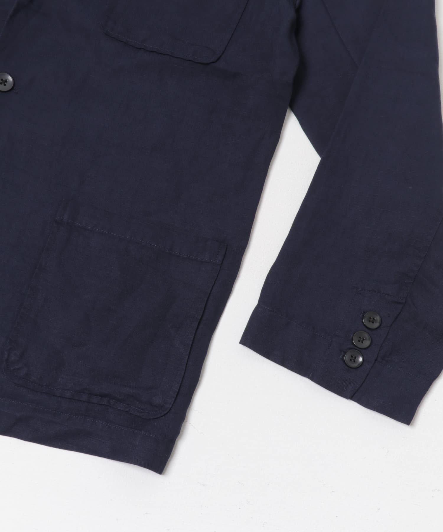 Linen Blend Tailored Shirts Jacket NVY M