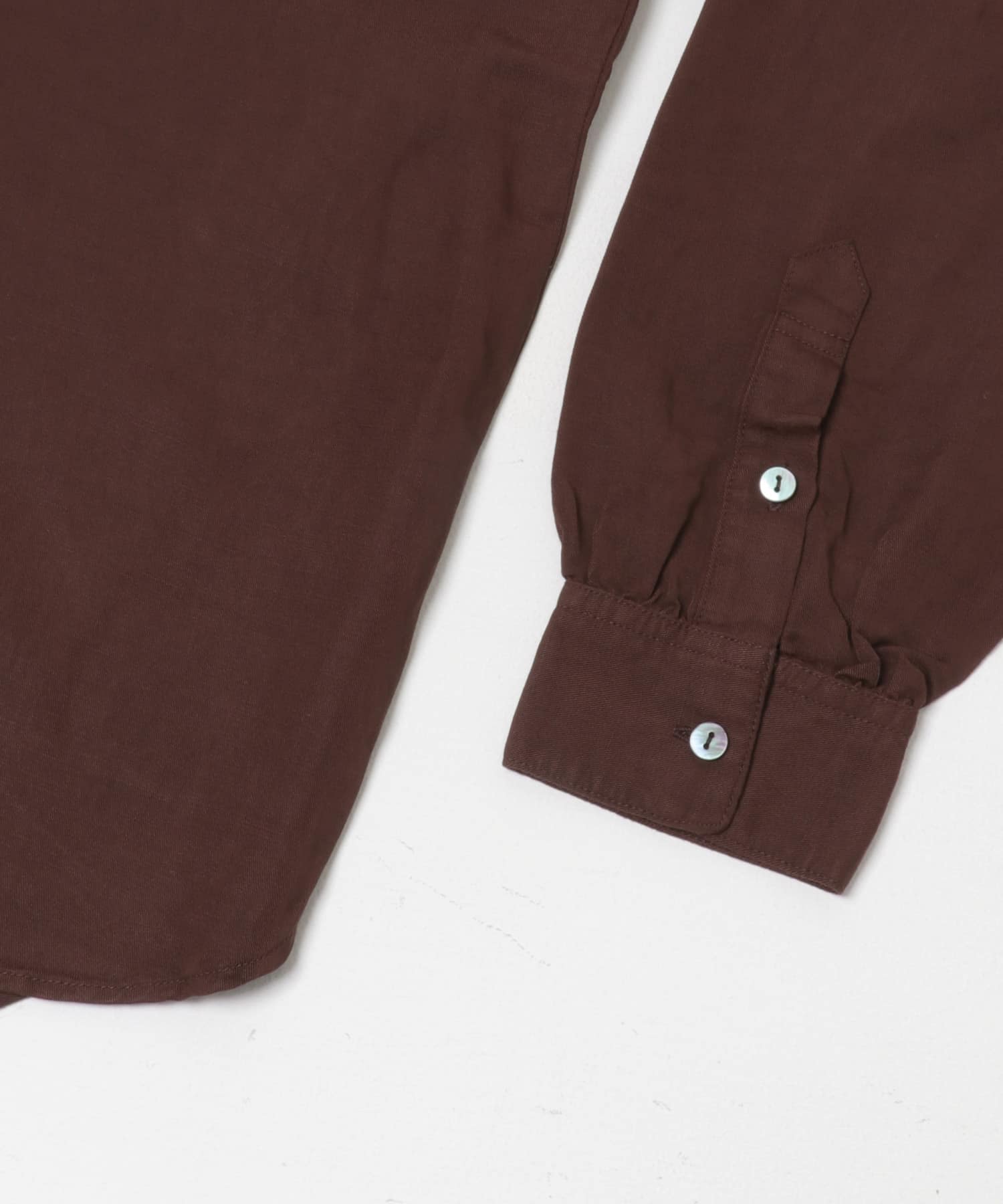 Linen Blend Pullover Shirts BRN M