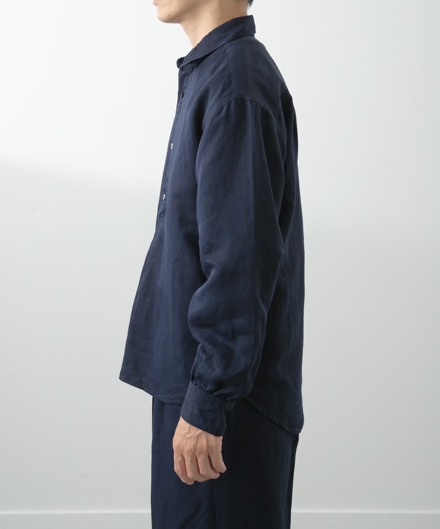 Linen Blend Pullover Shirts(M NVY): トップス｜URBAN RESEARCH公式