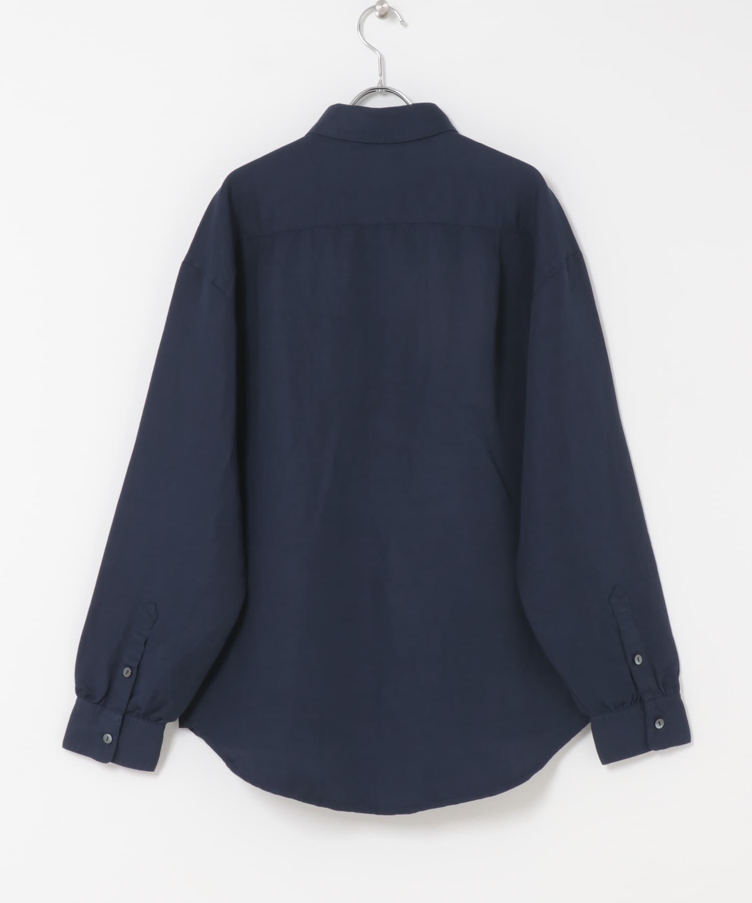 Linen Blend Pullover Shirts NVY M