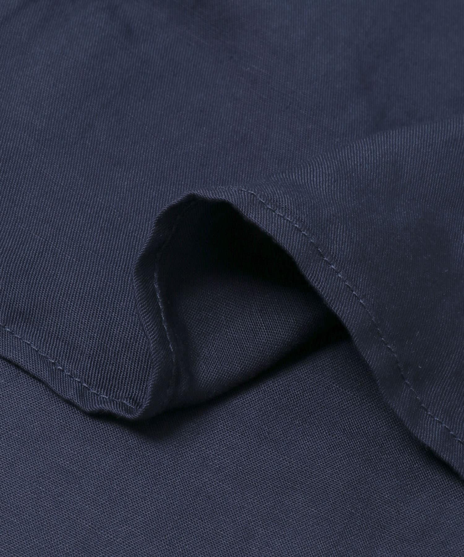 Linen Blend Pullover Shirts NVY M