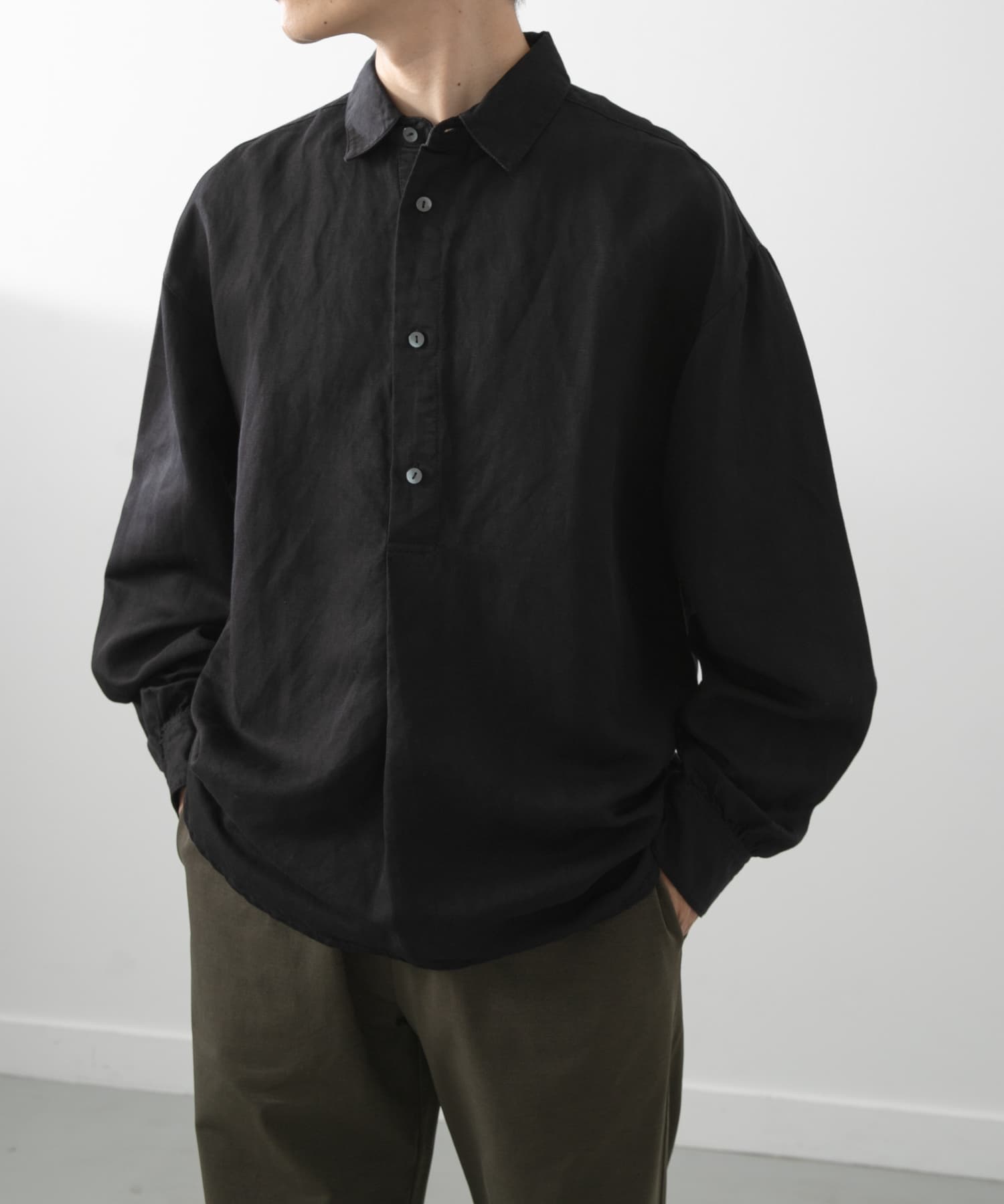 Linen Blend Pullover Shirts(M NVY): トップス｜URBAN RESEARCH公式