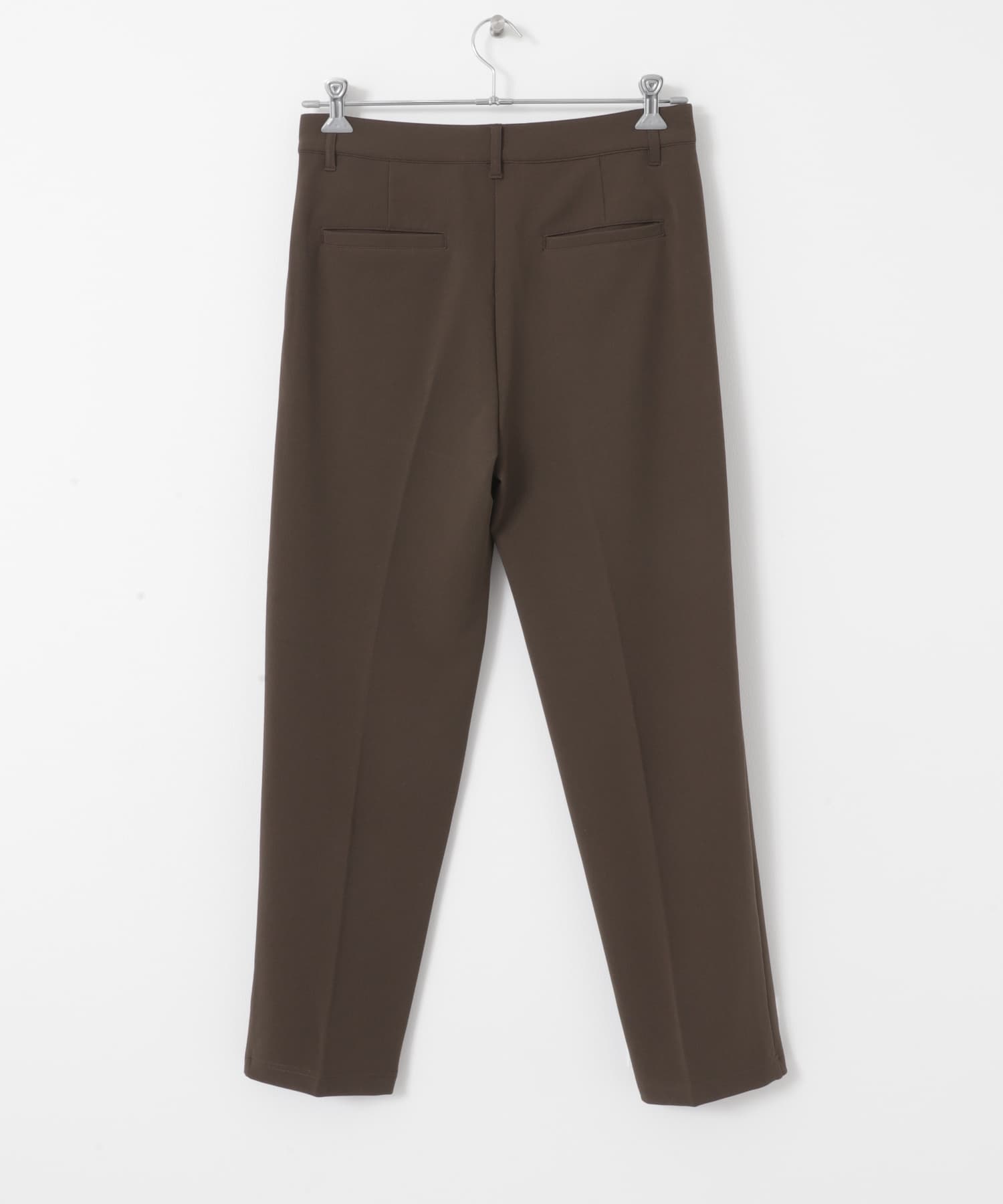1-tuck スリムフィットスラックス D.BRN M