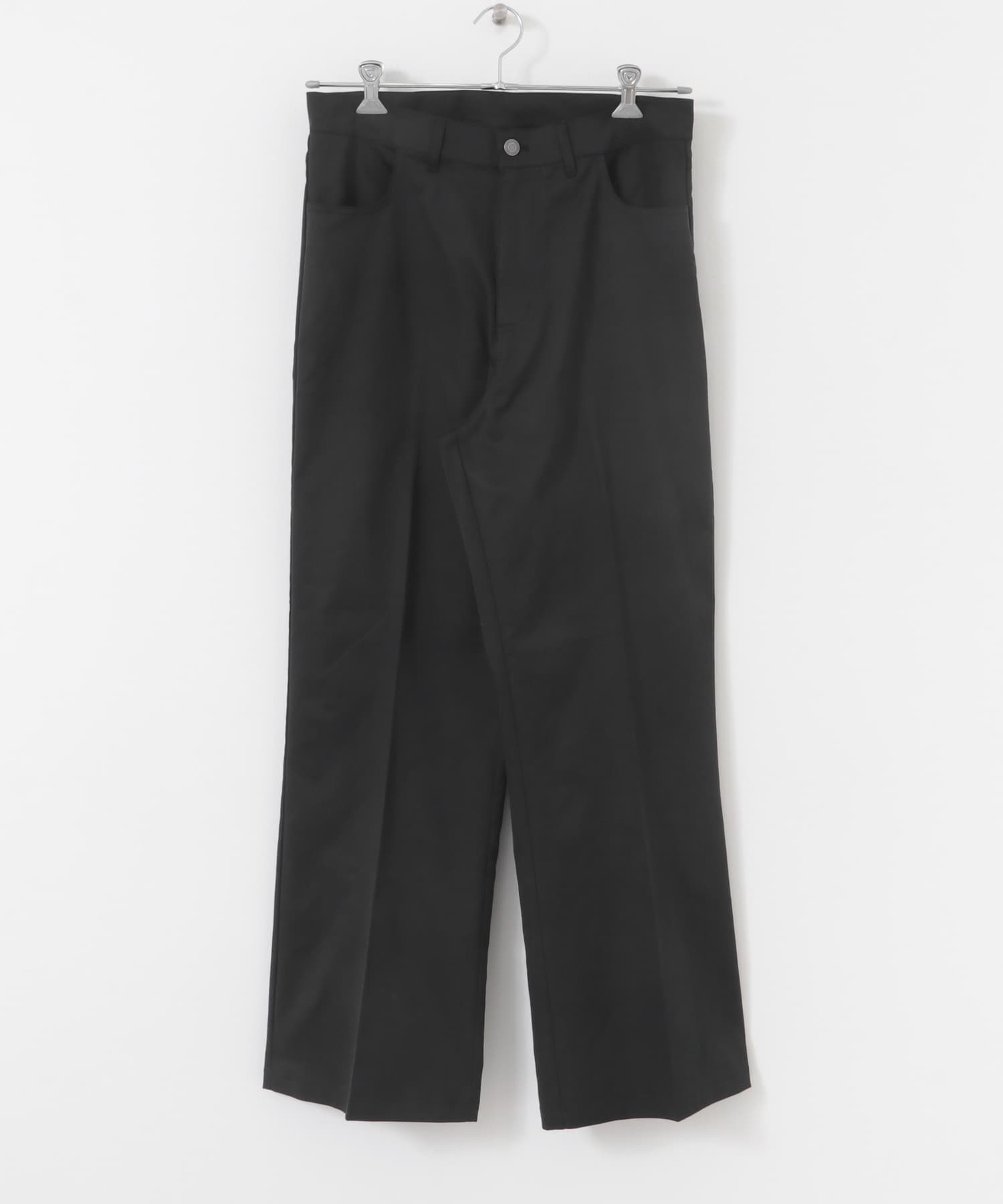 センタープレスフレアードトラウザー BLK M