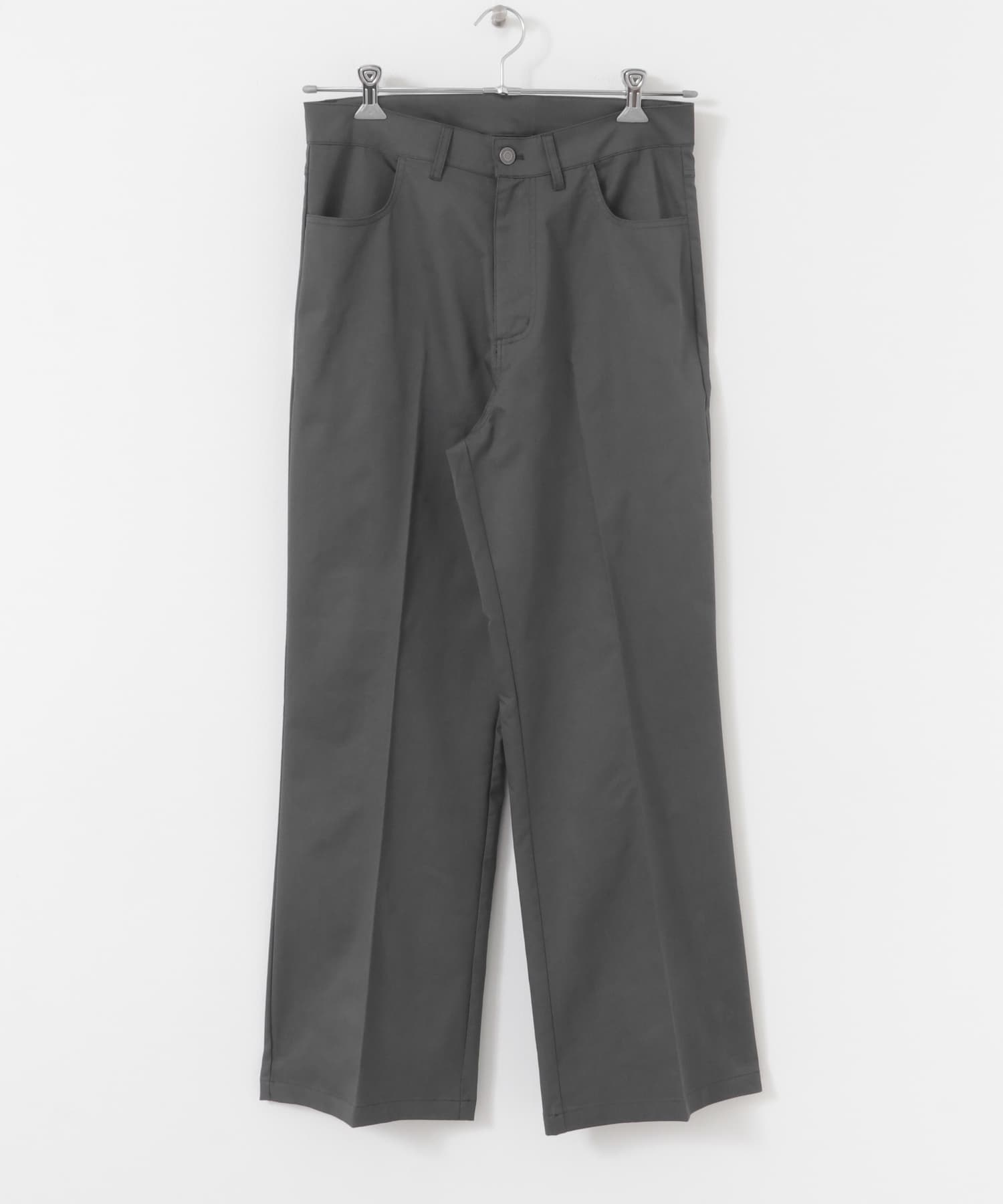 センタープレスフレアードトラウザー GRY M