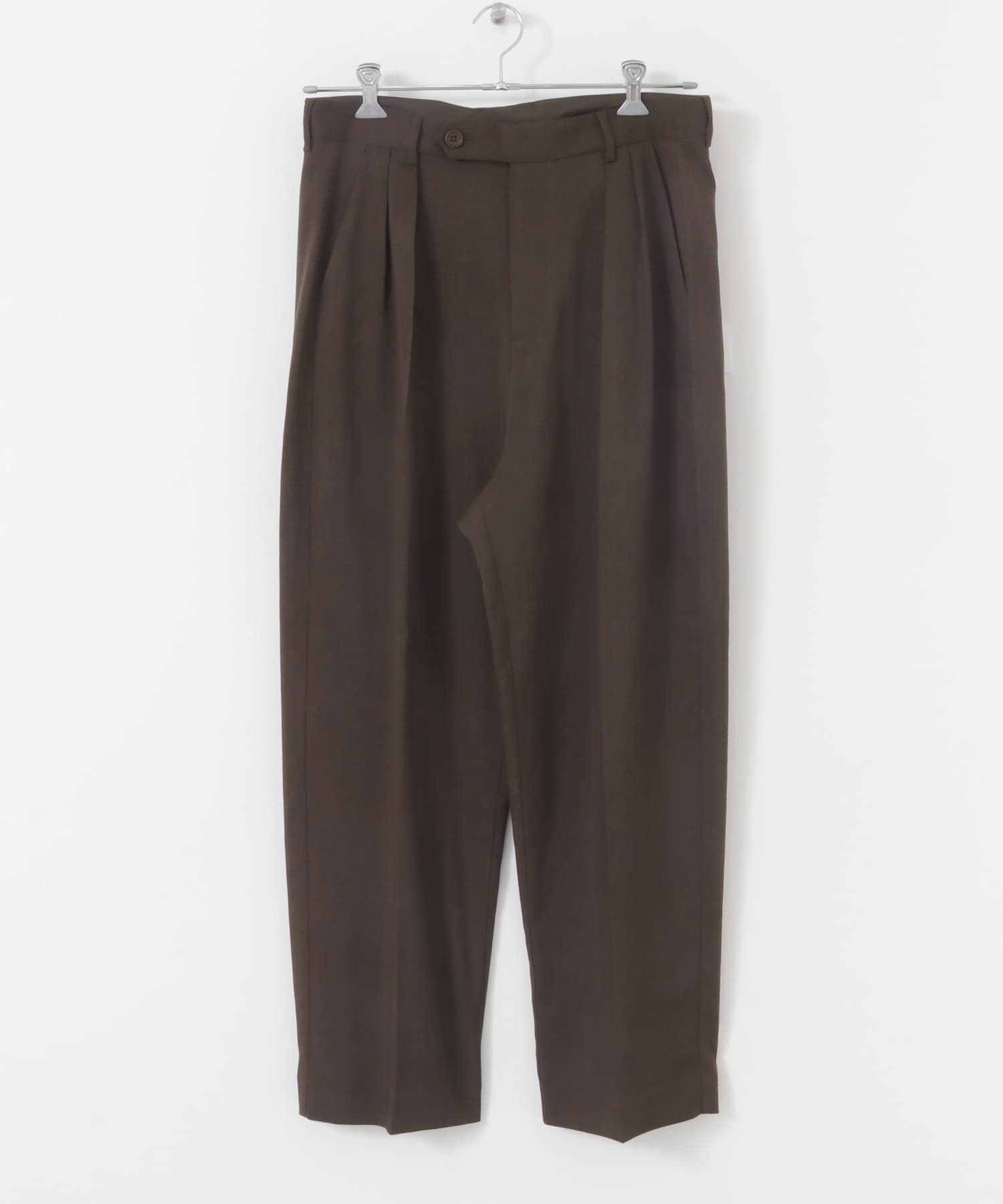 2タックセンタープレススラックス BRN M