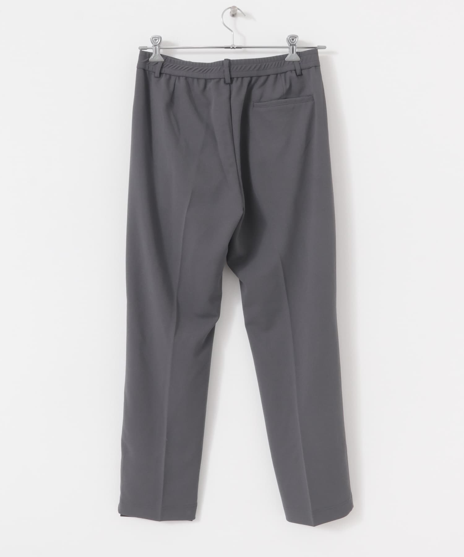 梨地ジャガードピンタックパンツ GRY M
