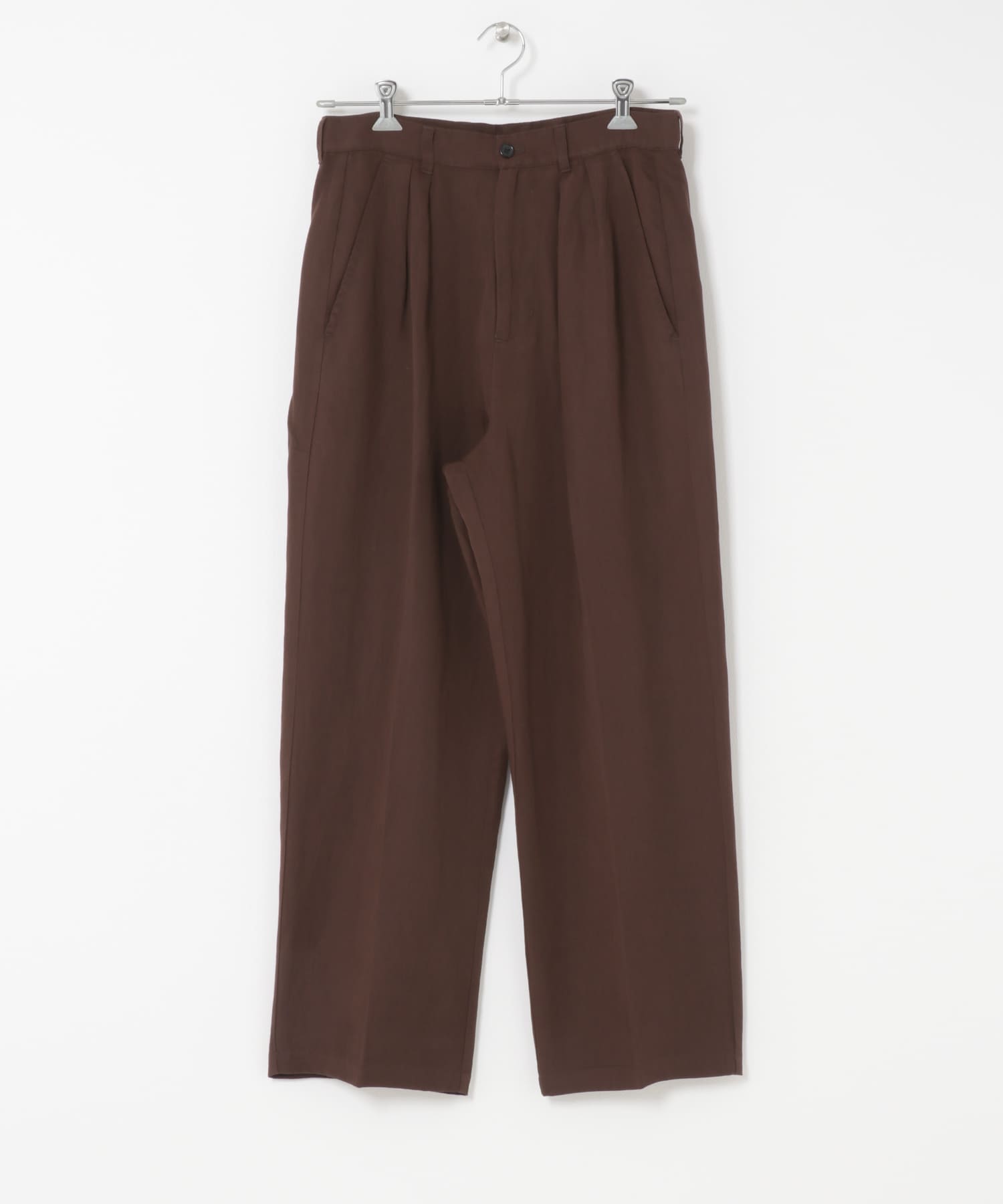 Linen Blend Tapered Pants BRN M