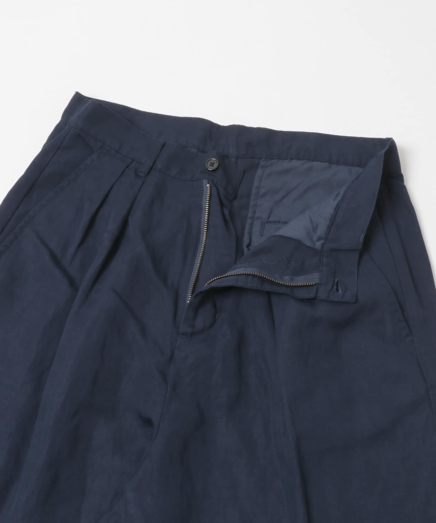 Linen Blend Tapered Pants NVY M