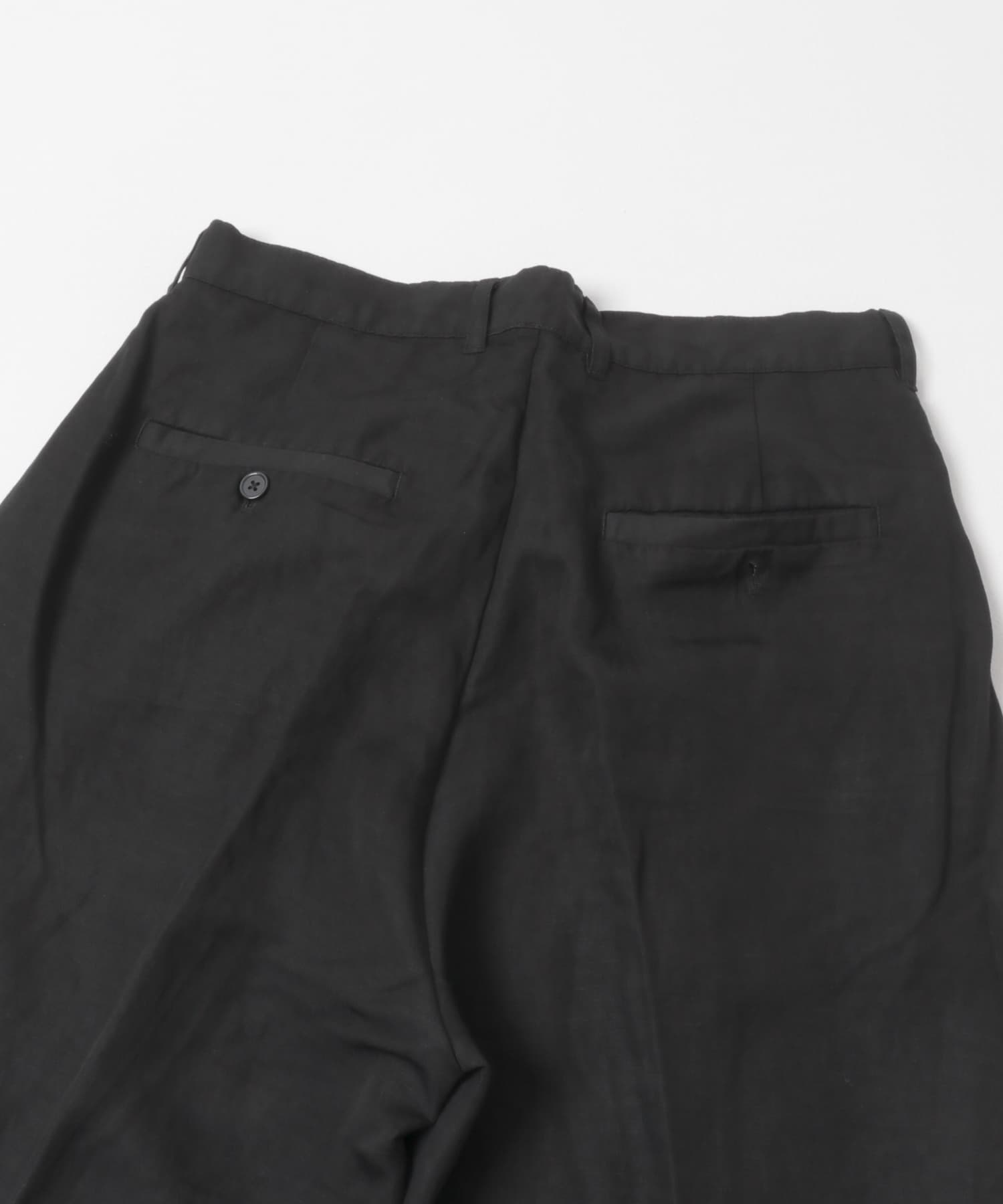 Linen Blend Tapered Pants BLK M