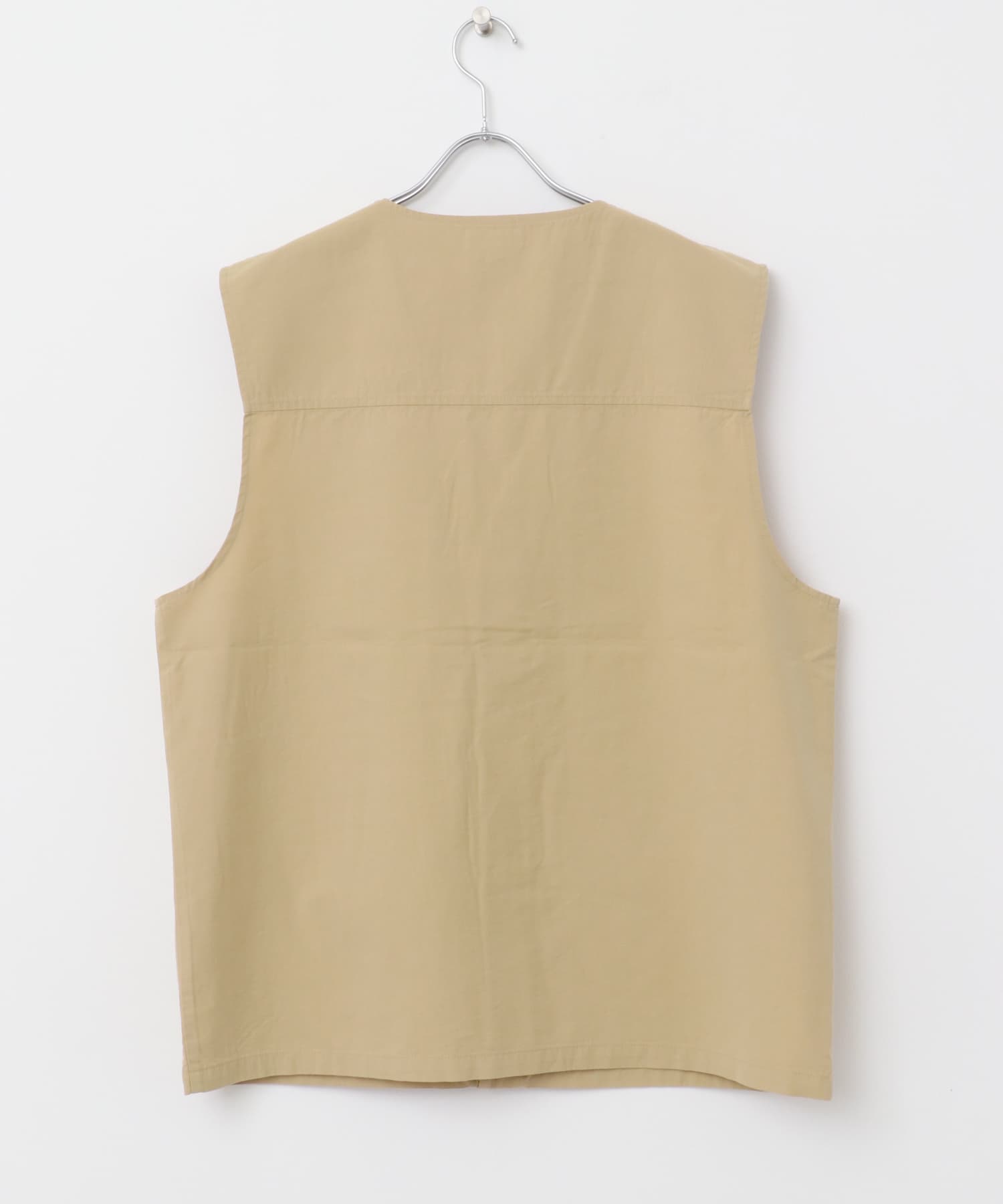 マルチポケットVネックベスト BEG M