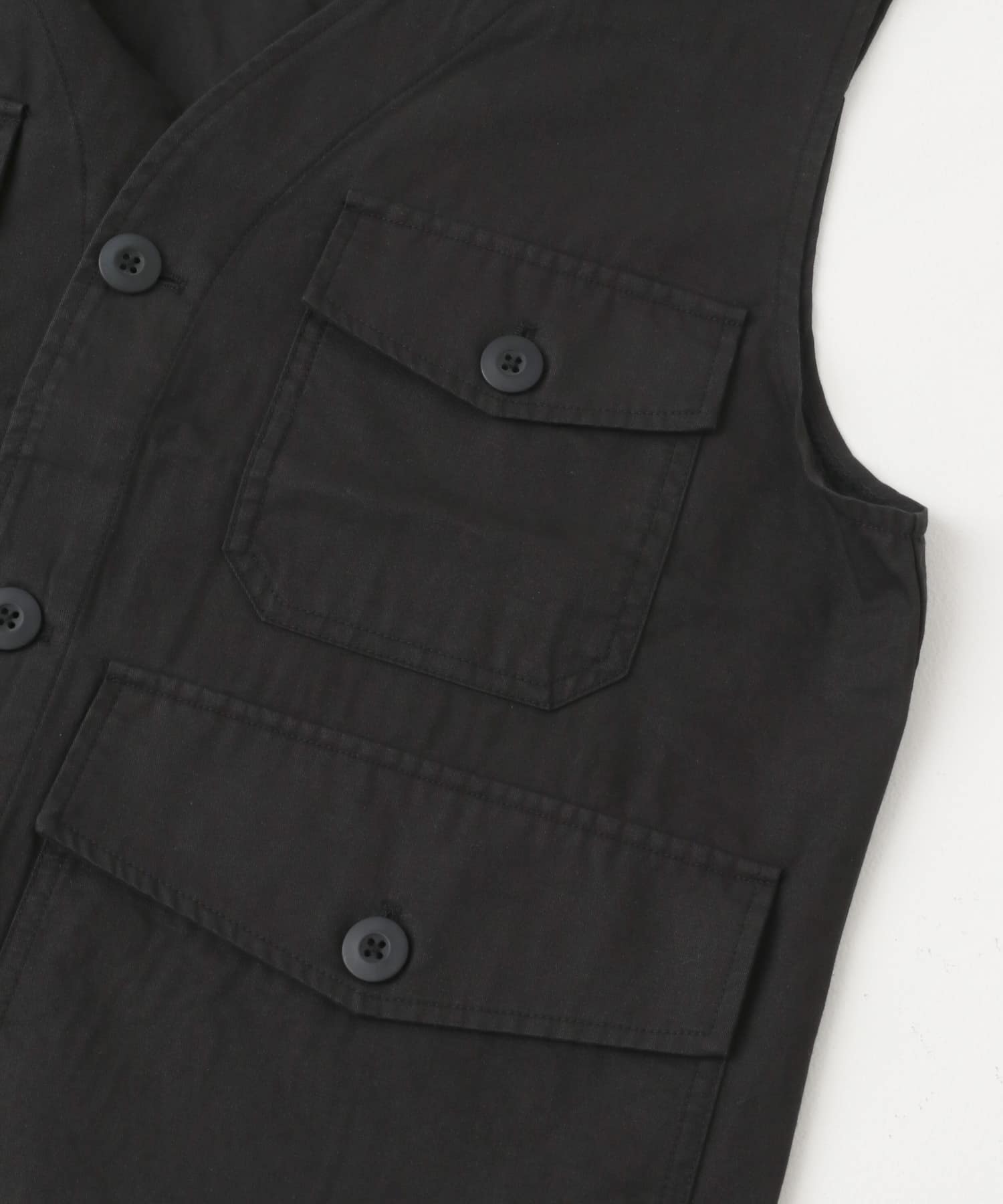 マルチポケットVネックベスト BLK M