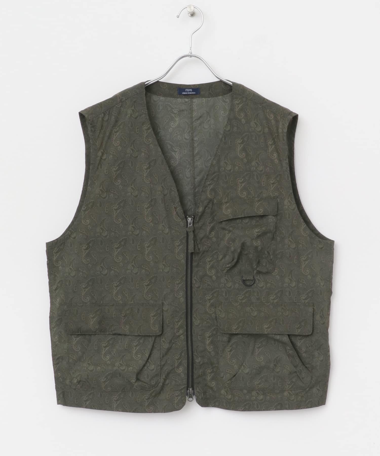 『セットアップ対応』Nylon Paisley Vest KHK M
